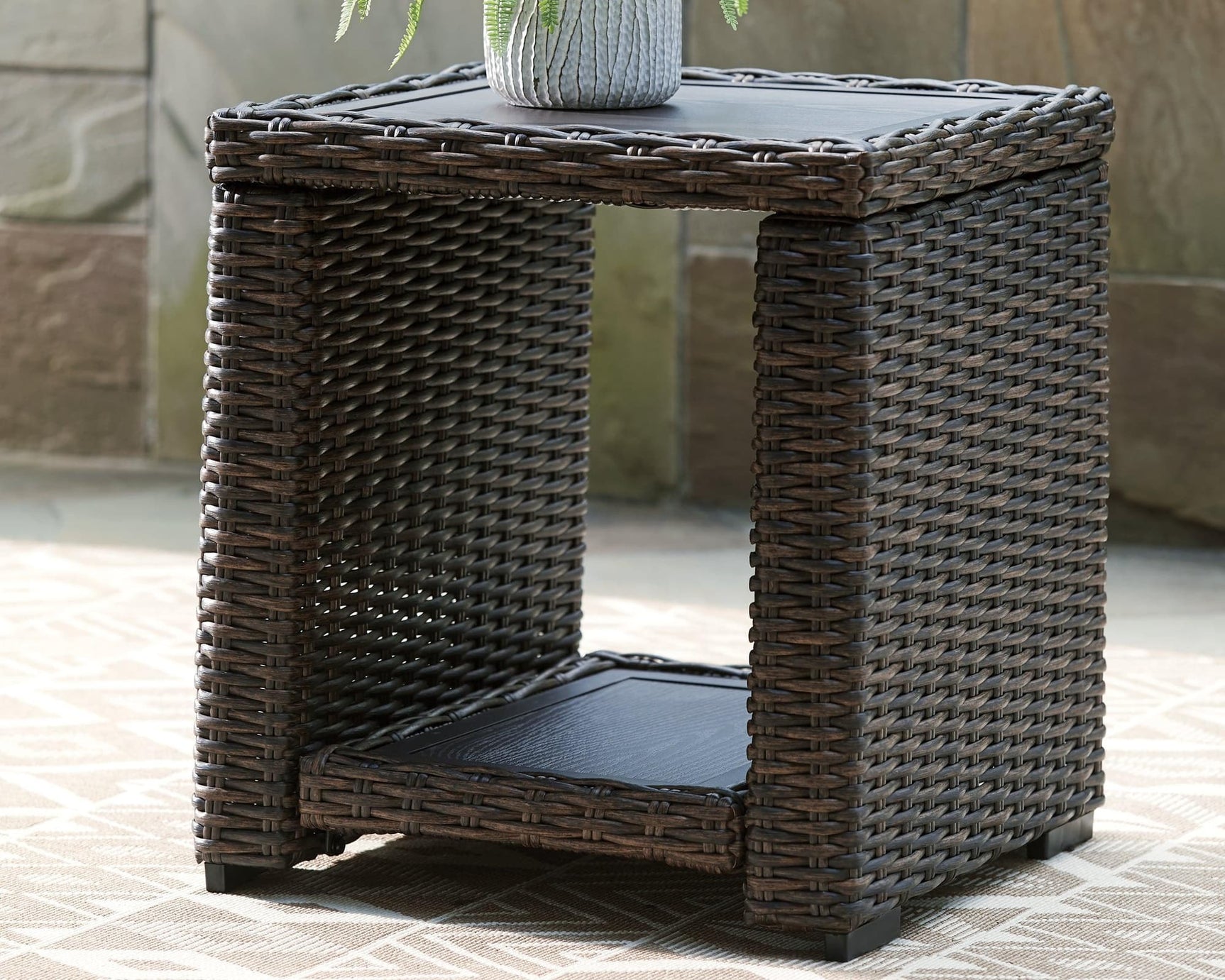 Grasson Lane Brown End Table - Ella Furniture