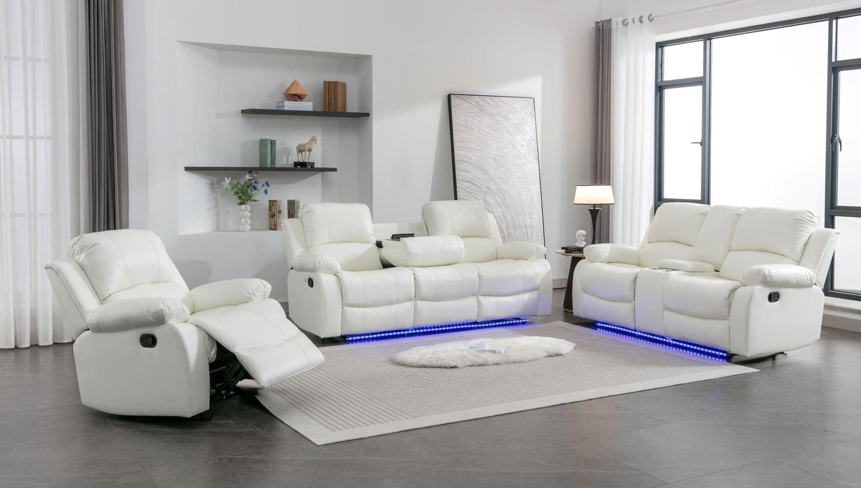 Daytona White 3Pc Set - Ella Furniture