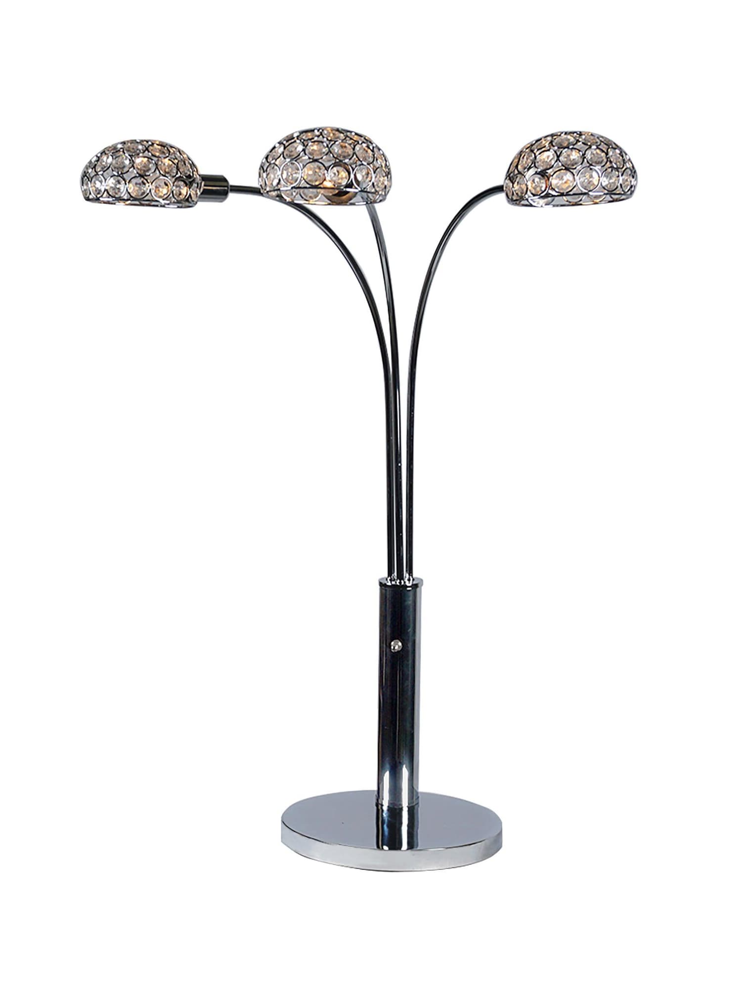 Ashley Champagne Black/Silver Marble Winter Metal Arc Table Lamp - Ella Furniture