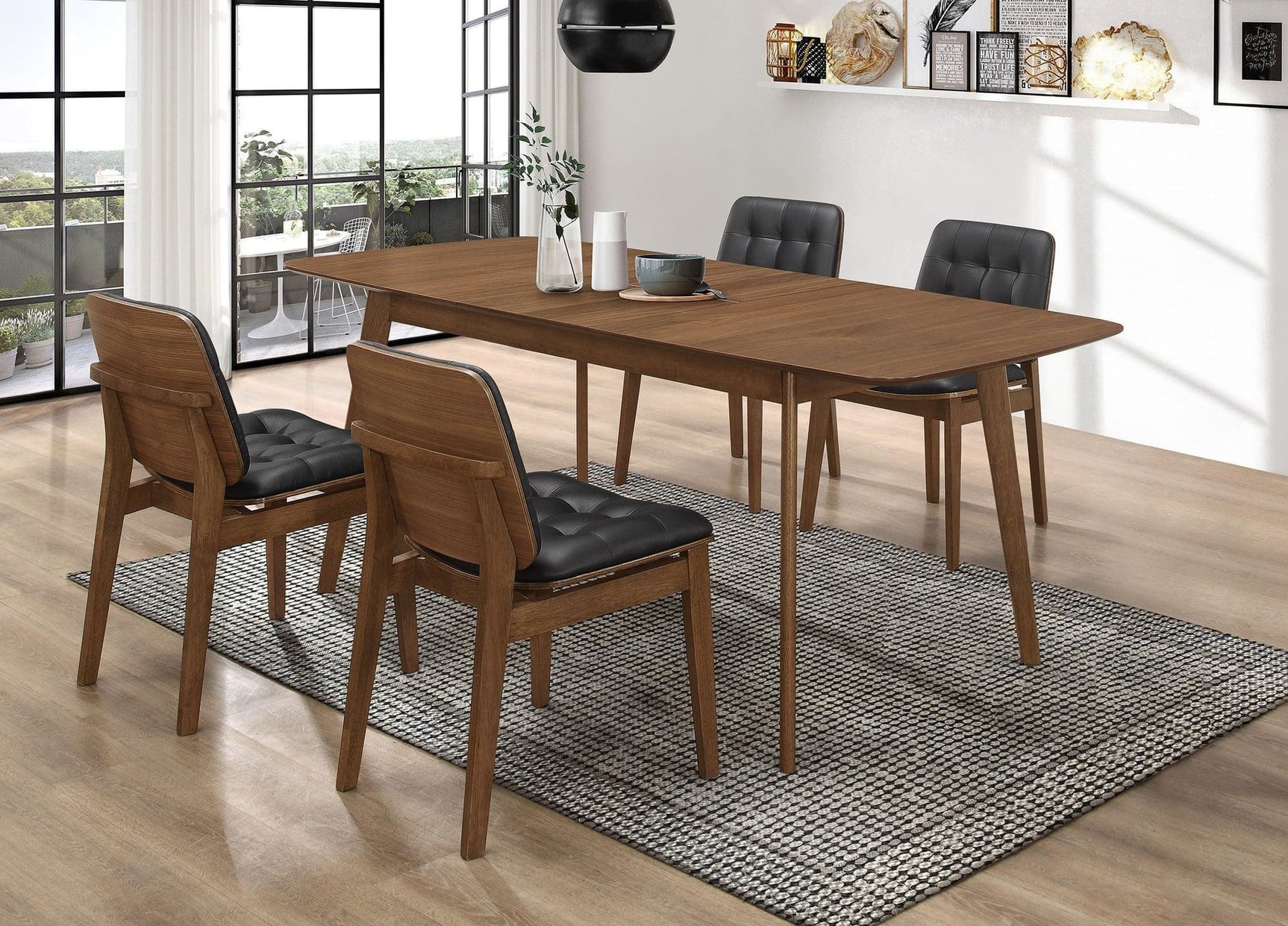 Redbridge Natural Walnut Rectangular Dining Room Set - Ella Furniture
