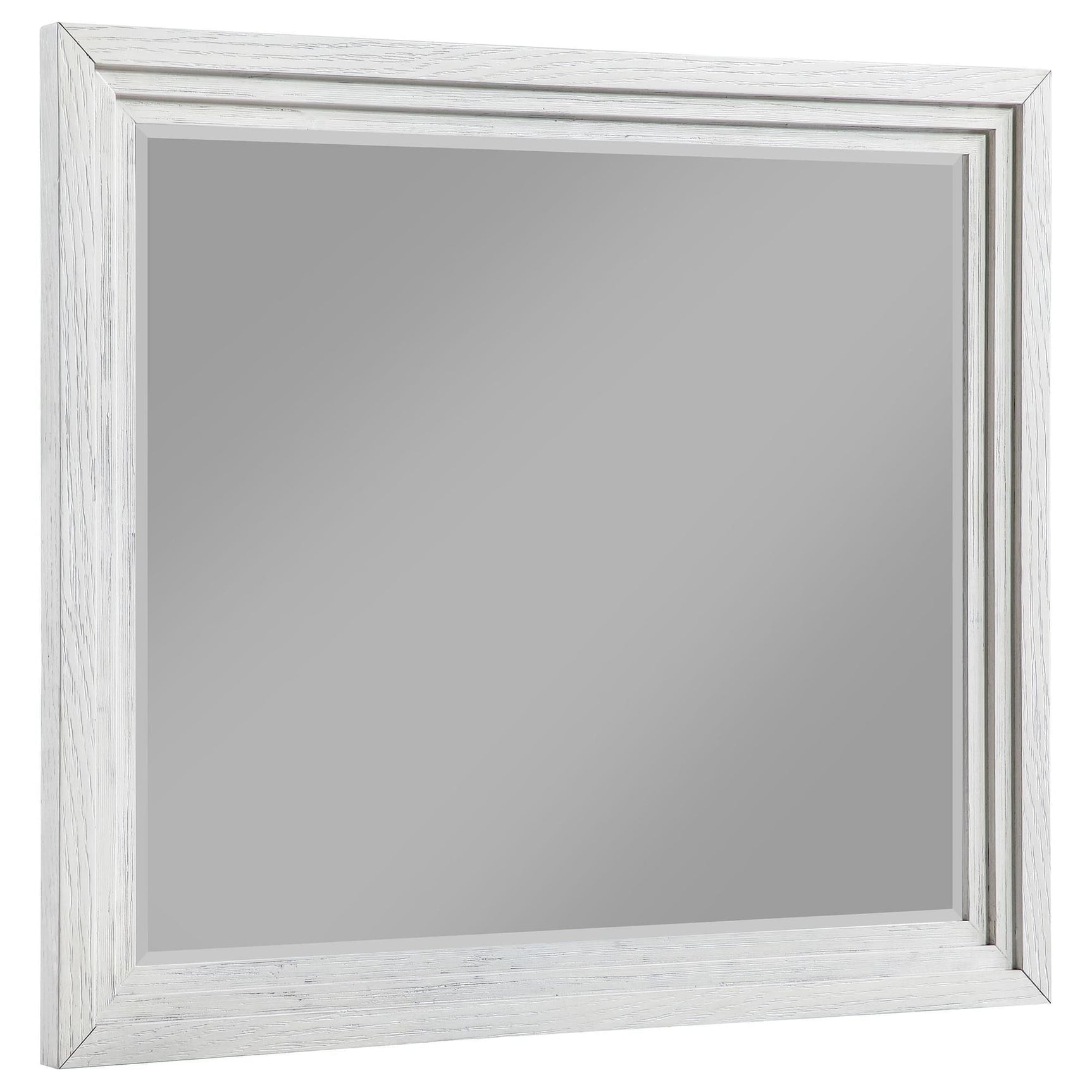 Marielle Dresser Mirror Distressed White 224844 - Ella Furniture