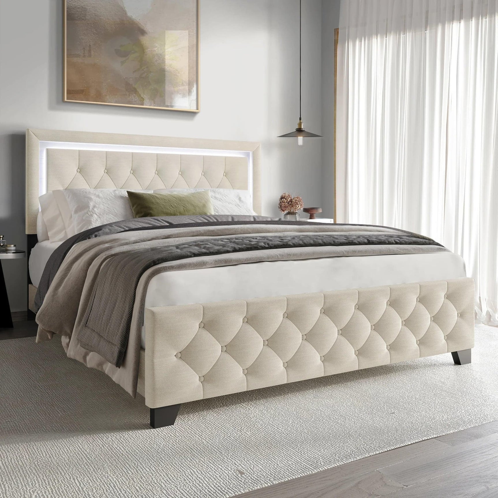 Hh260 Platform Bed - Twin, King Only (Twin) - Ella Furniture