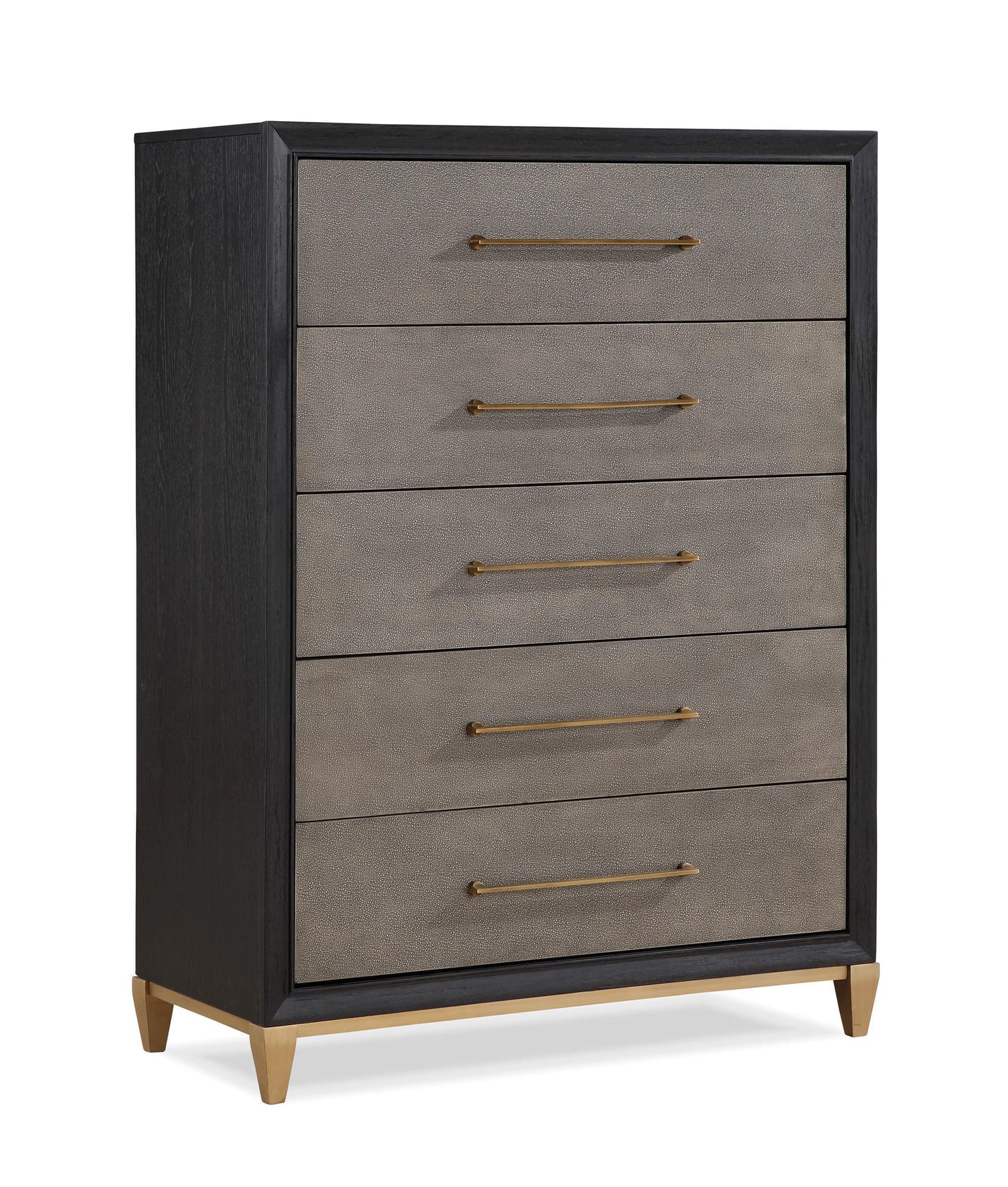 Payson Gray Brown 5 Drawers Chest
