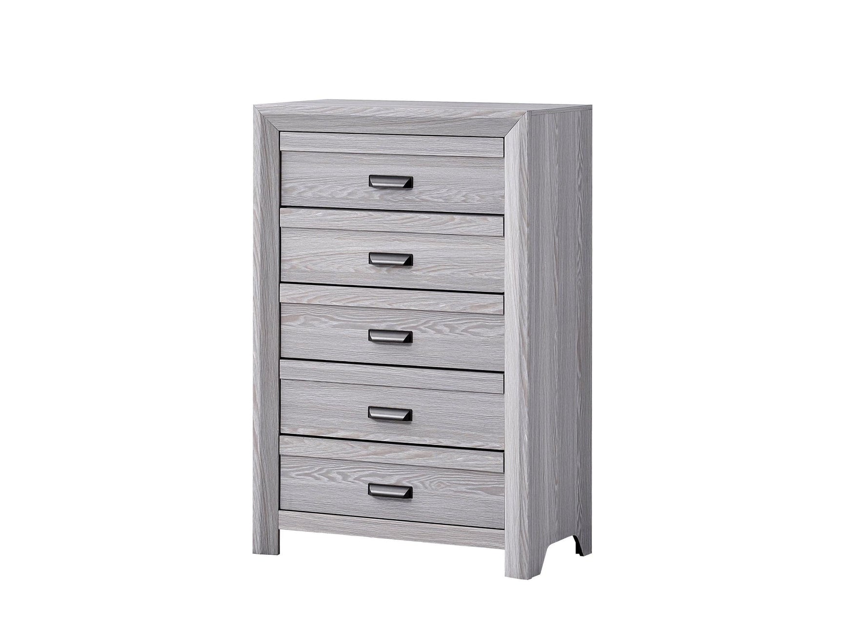 Adelaide Drift Wood Modern Contemporary Solid Wood And Veneers 5-Drawers Chest - Ella Furniture