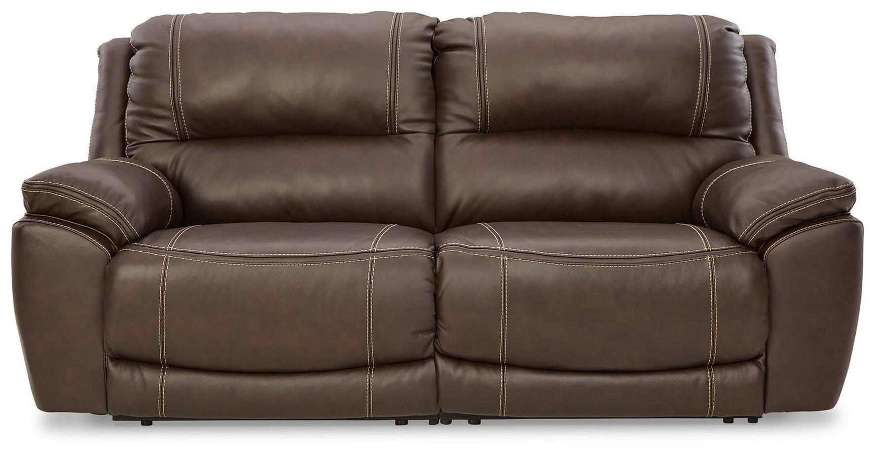 Dunleith Chocolate 2-Piece Power Reclining Loveseat - Ella Furniture