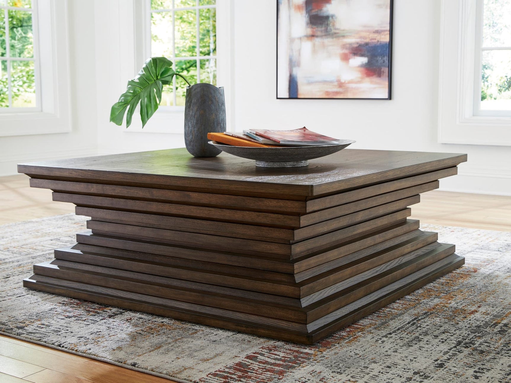 Hannodream Warm Brown Cocktail Table