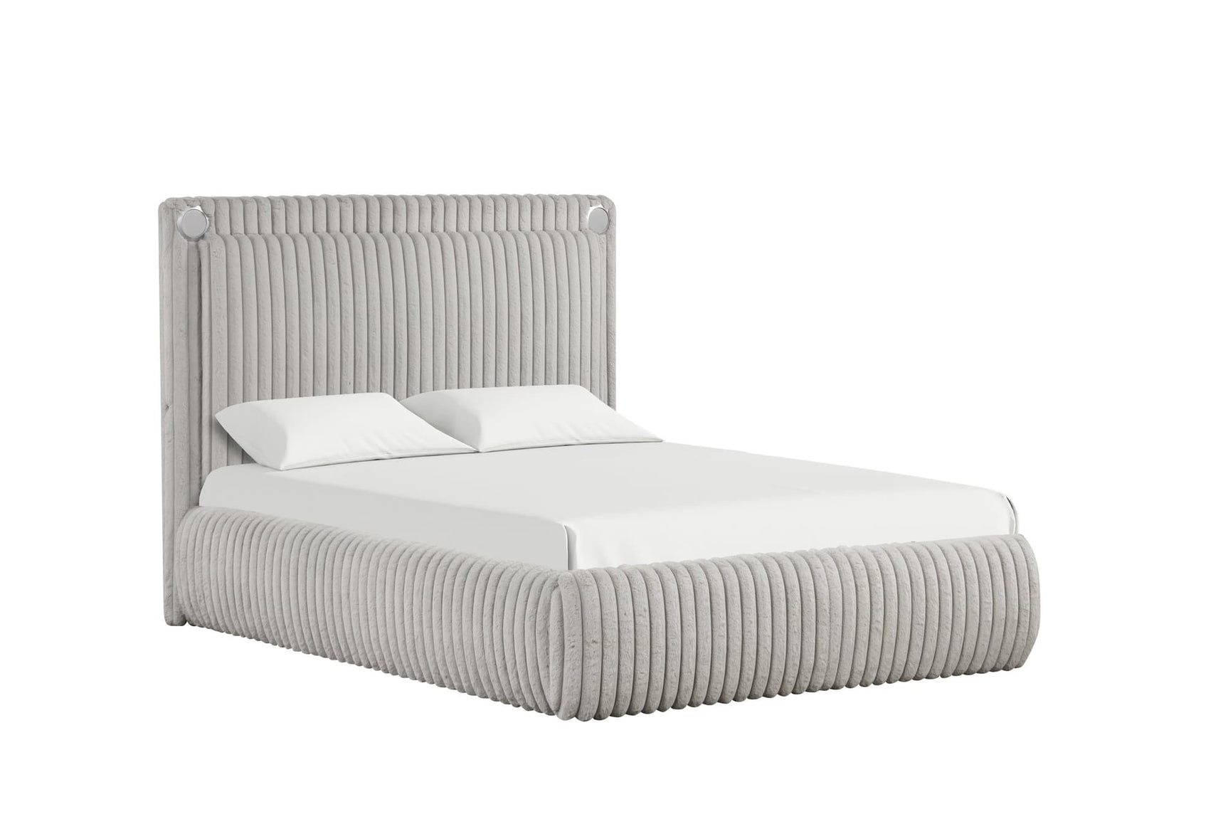 Diana Gray Platform Queen Bed