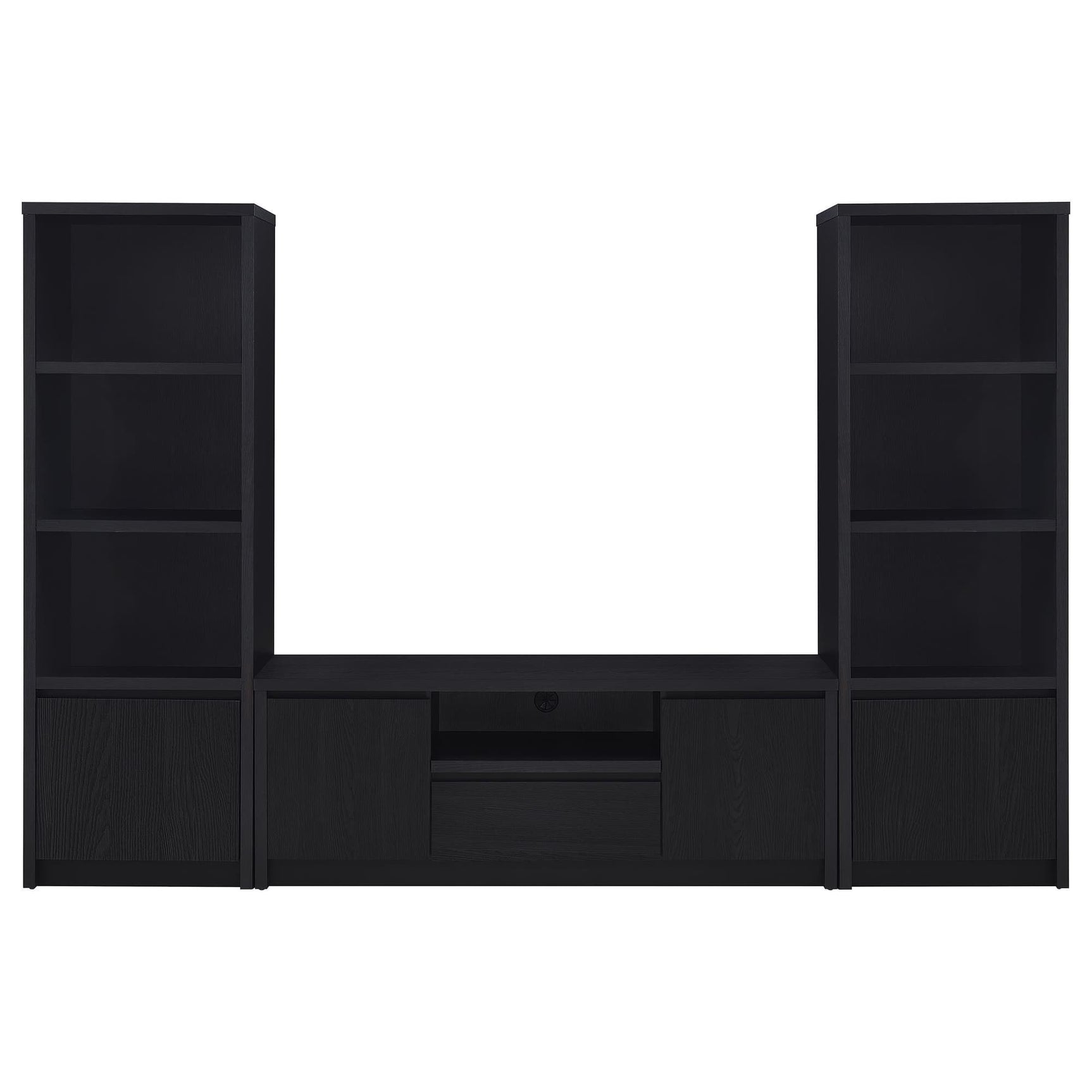 Winfield 3-piece Entertainment Center 60-inch TV Stand Black