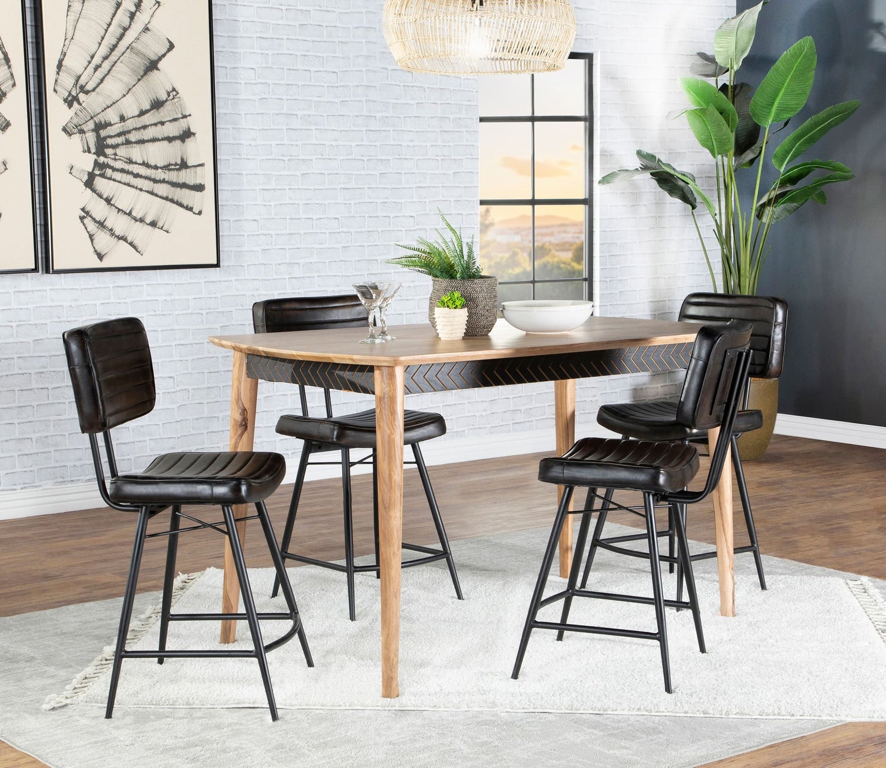 Partridge Sheesham Espresso Counter Height Set