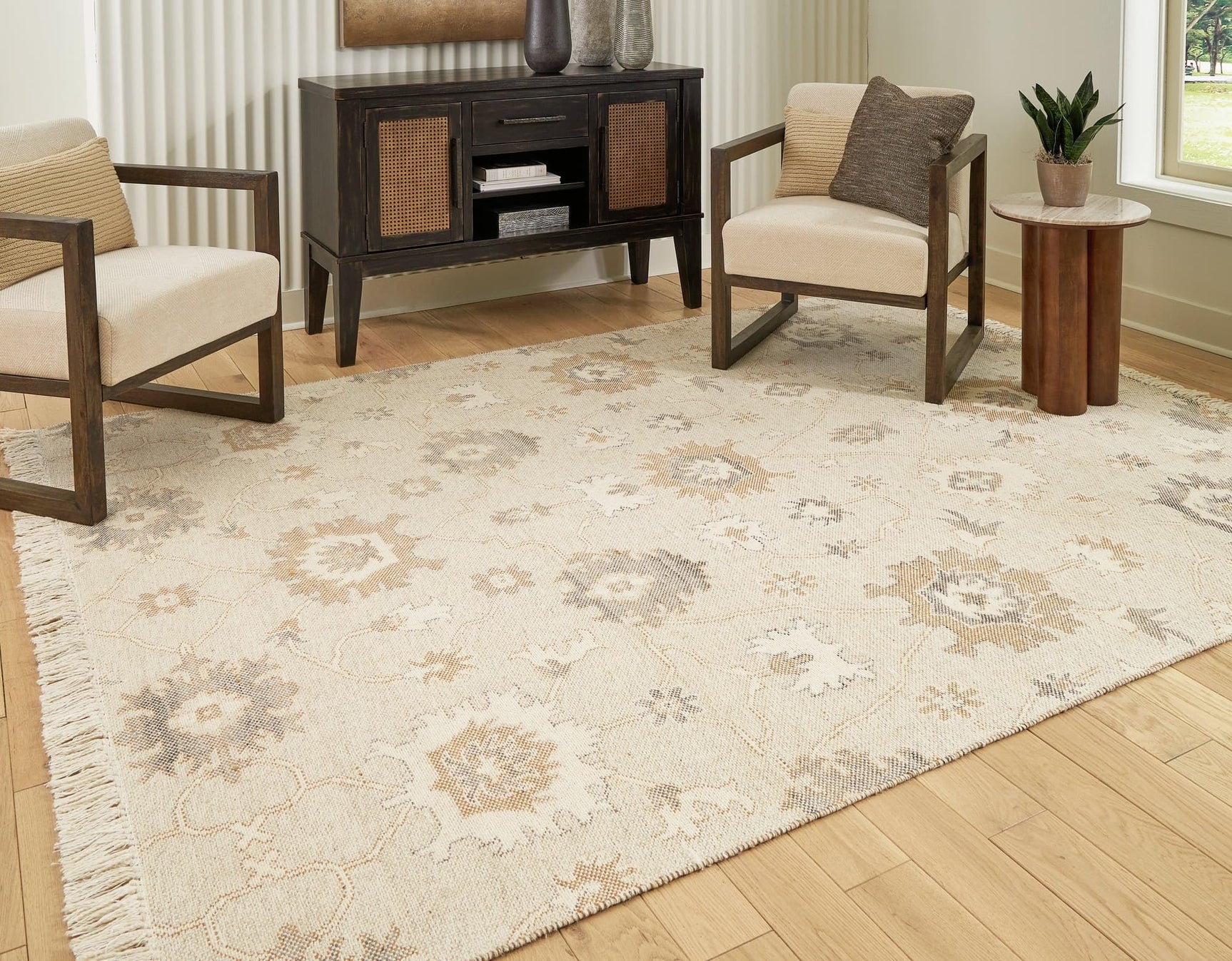 Calkin Linen/gray/caramel 8' X 10' Rug - Ella Furniture