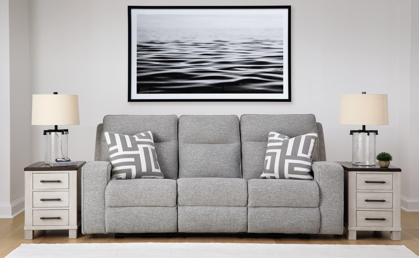 Biscoe Pewter Textured,nuvella® Power Reclining Sofa