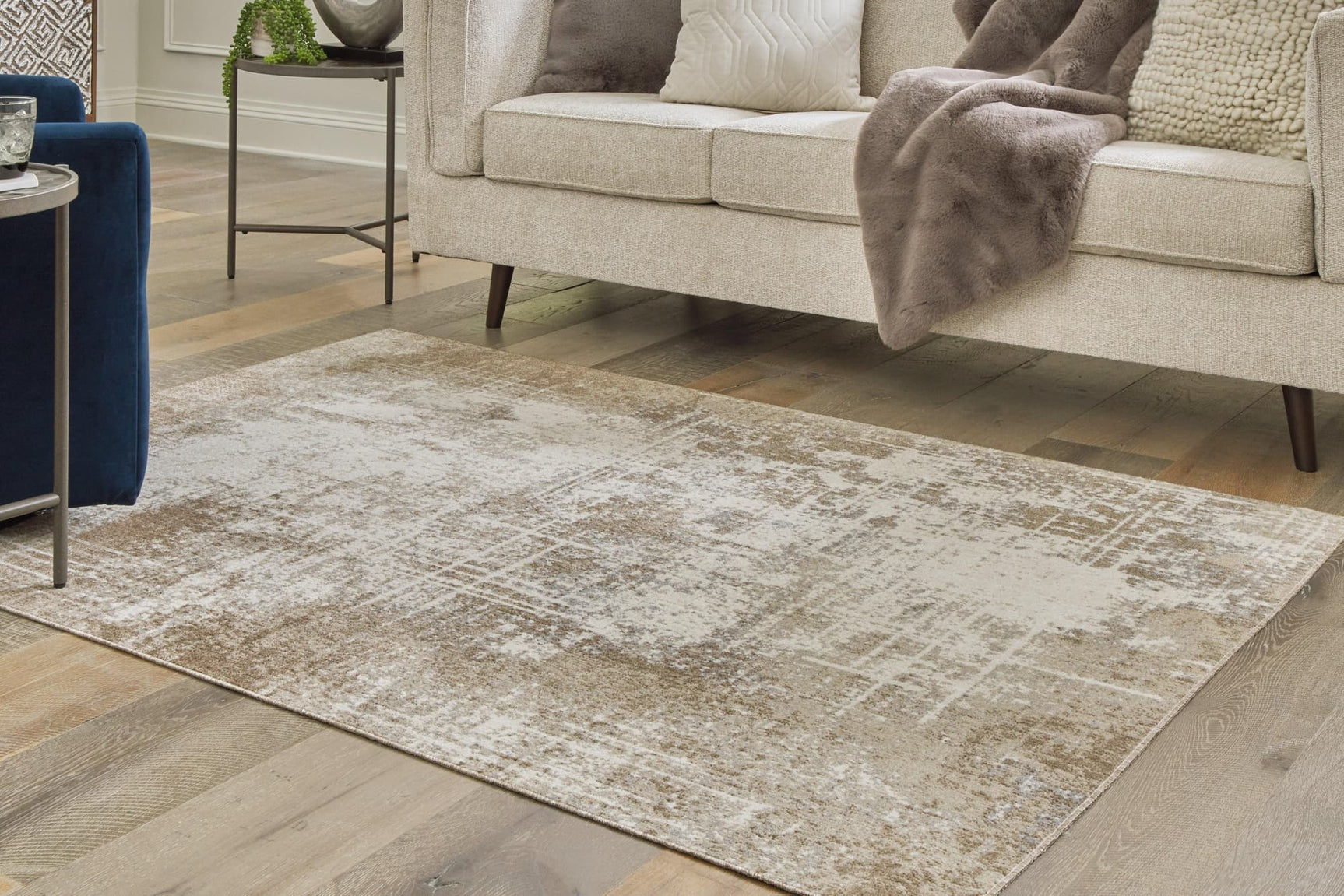 Grifflain Tan Brown Gray 5' X 7' Rug