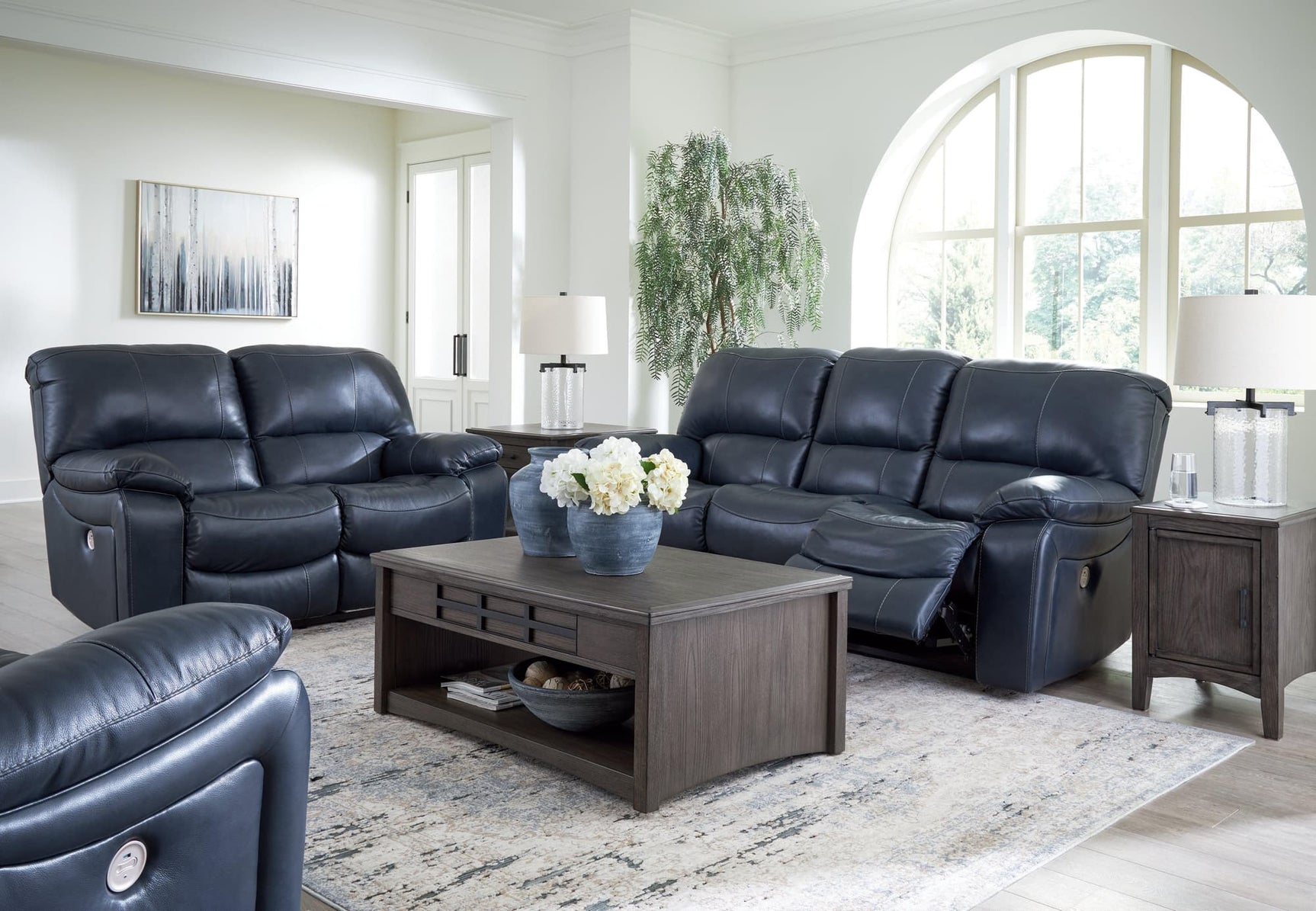 Leesworth Ocean Sofa, Loveseat And Recliner - Ella Furniture