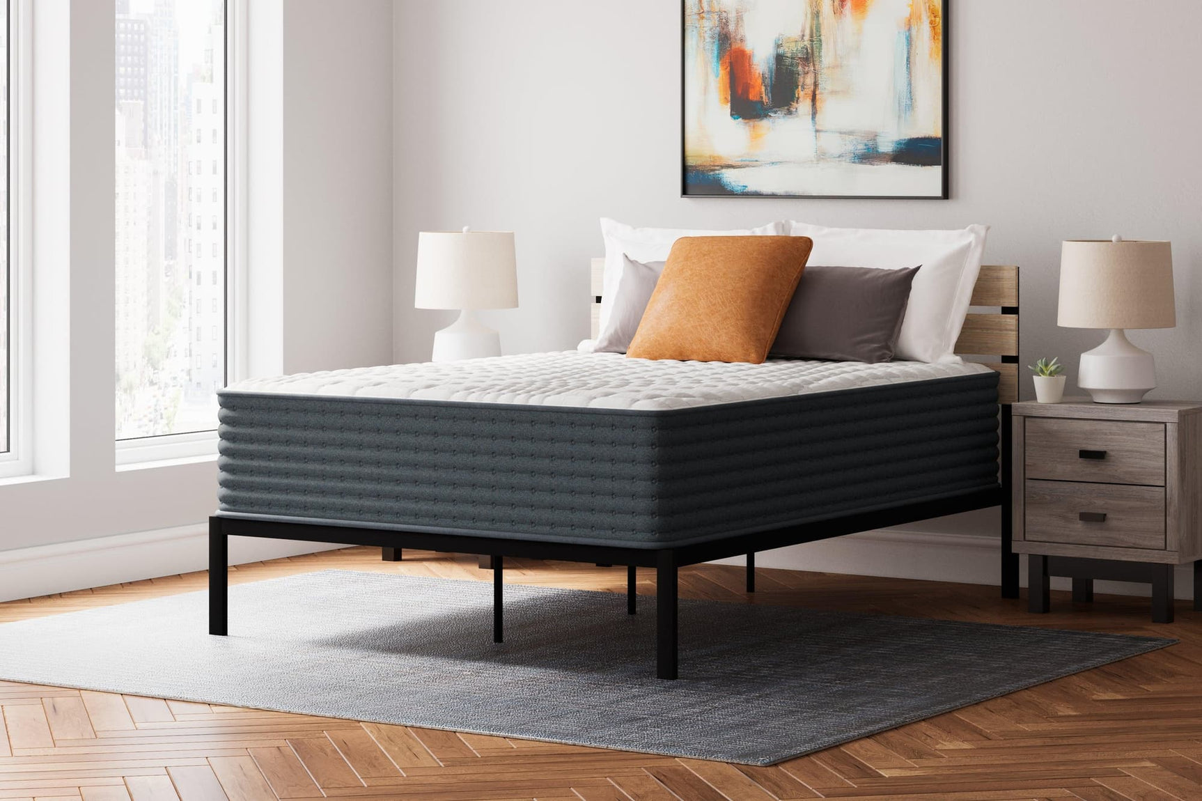 Hybrid 1400 White Queen Mattress - Ella Furniture