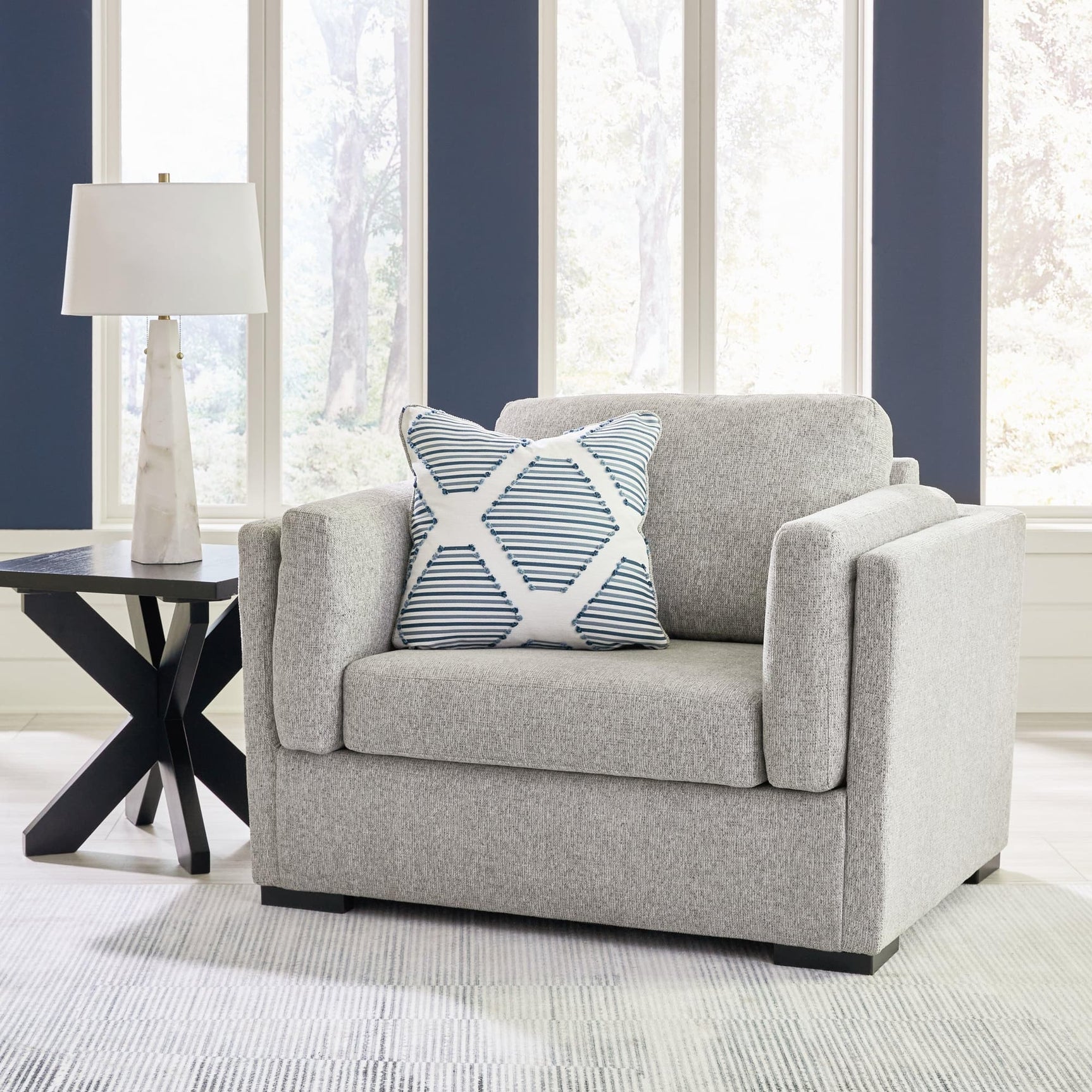 Evansley Pewter Nuvella® Oversized Chair