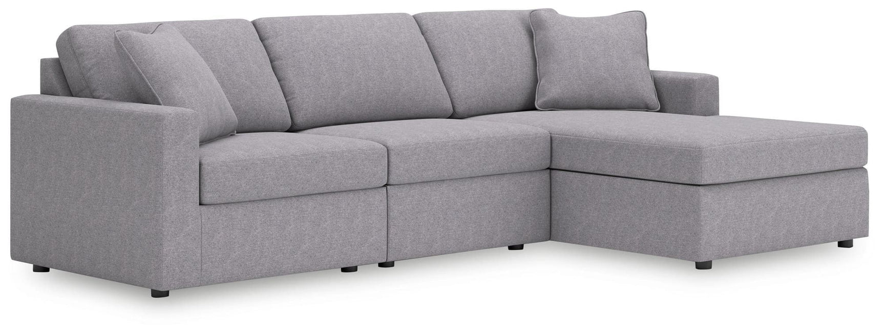 Modmax Granite Performance Fabric,Next-Gen Nuvella™ 3-Piece Sectional with Chaise