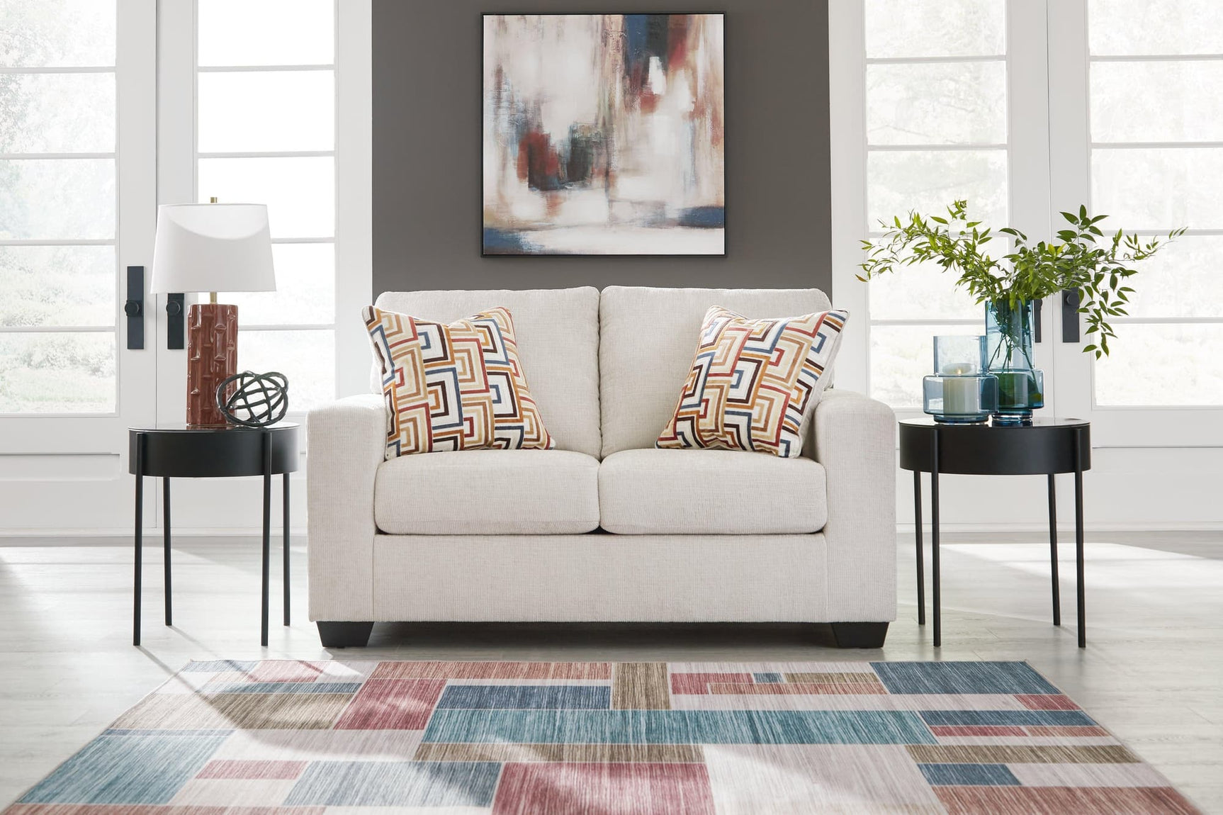 Aviemore Stone Chenille Loveseat