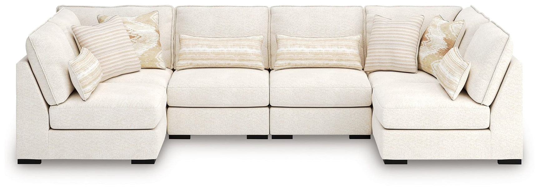 Donelson Creek Vanilla Performance Fabric,Next-Gen Nuvella™,Chenille 6-Piece Sectional