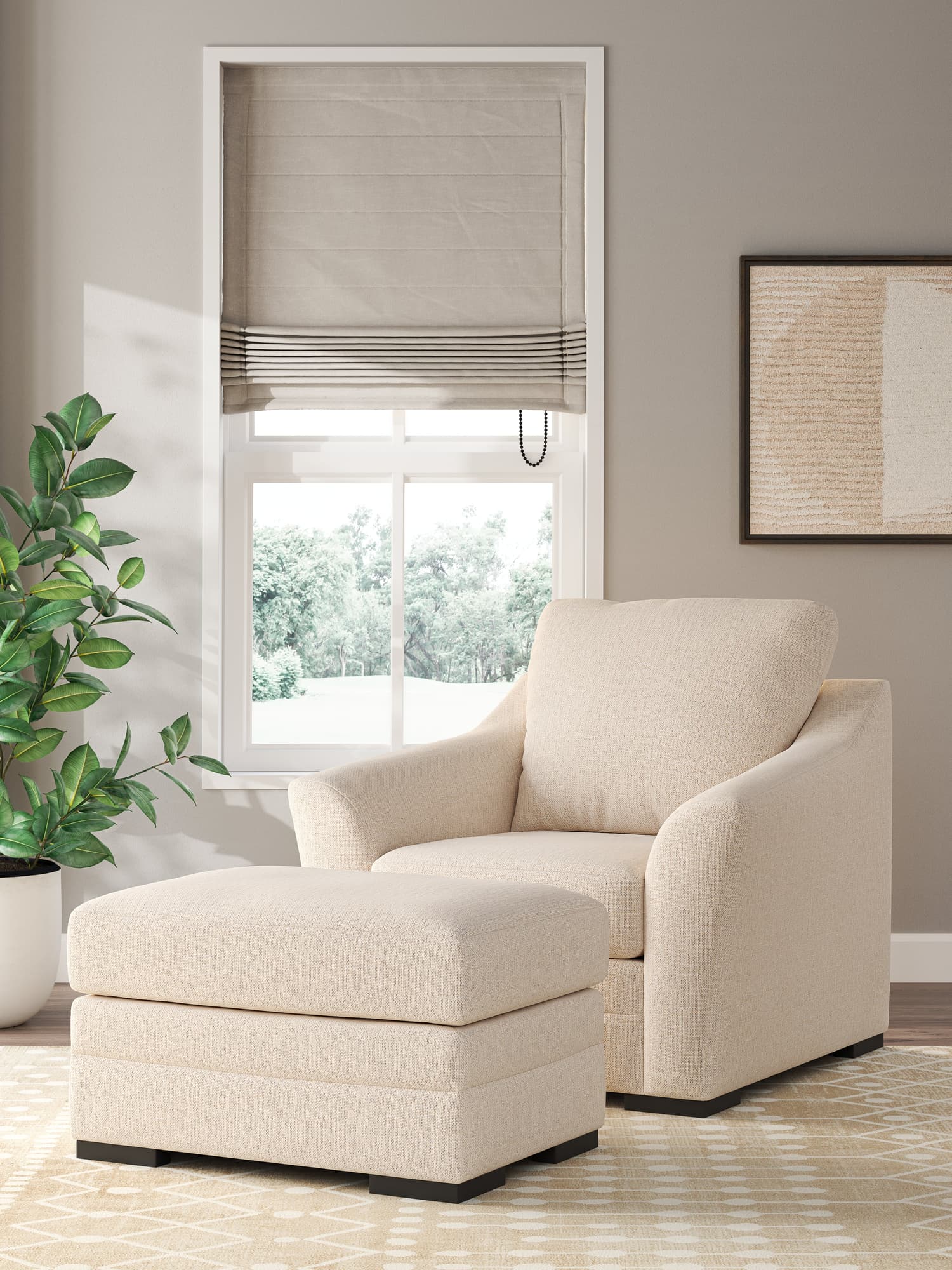 Lango Jute Chair and Ottoman