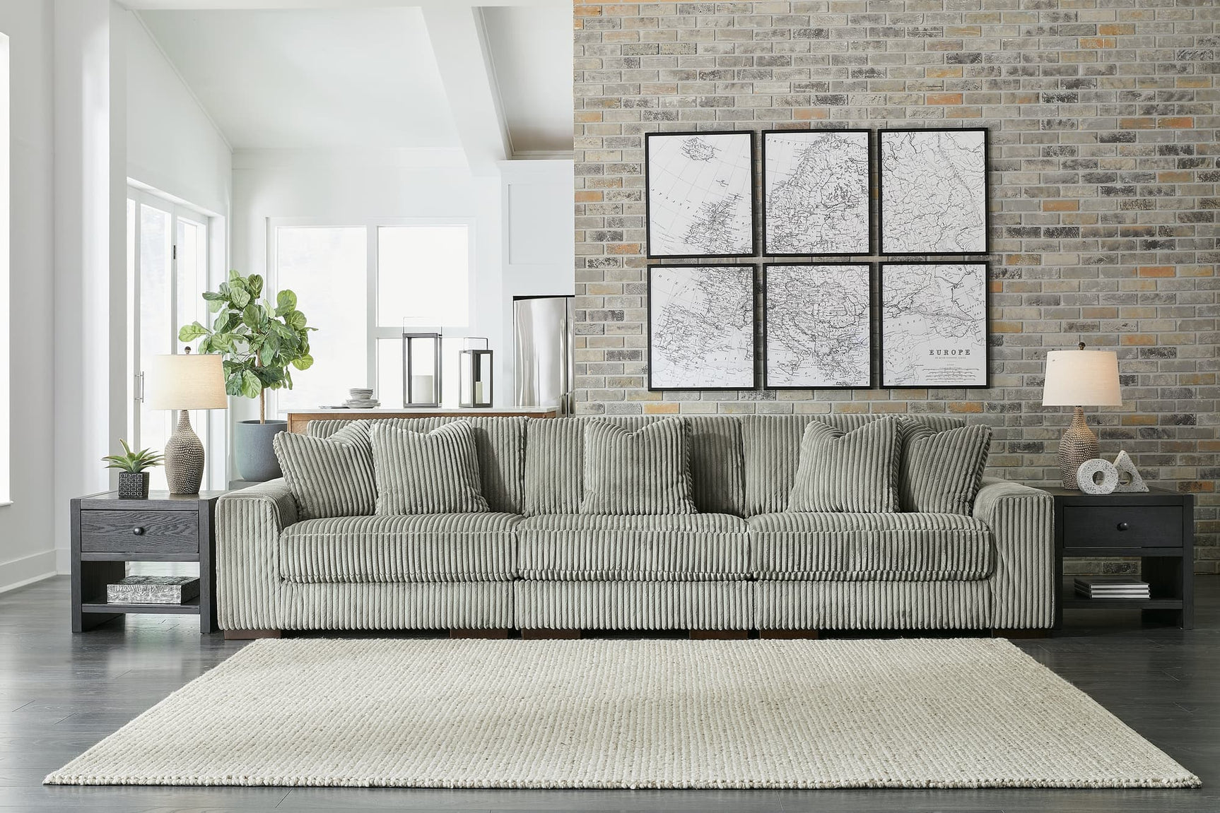 Lindyn Fog 3-Piece Sectional Sofa