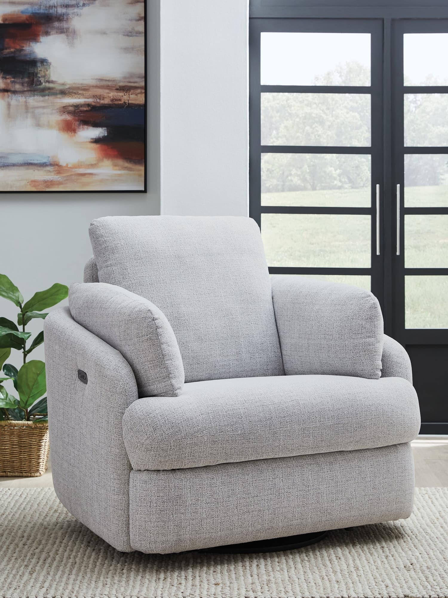 Alainmont Next-Gen Nuvella Stone Next-Gen Nuvella™ Swivel Power Recliner