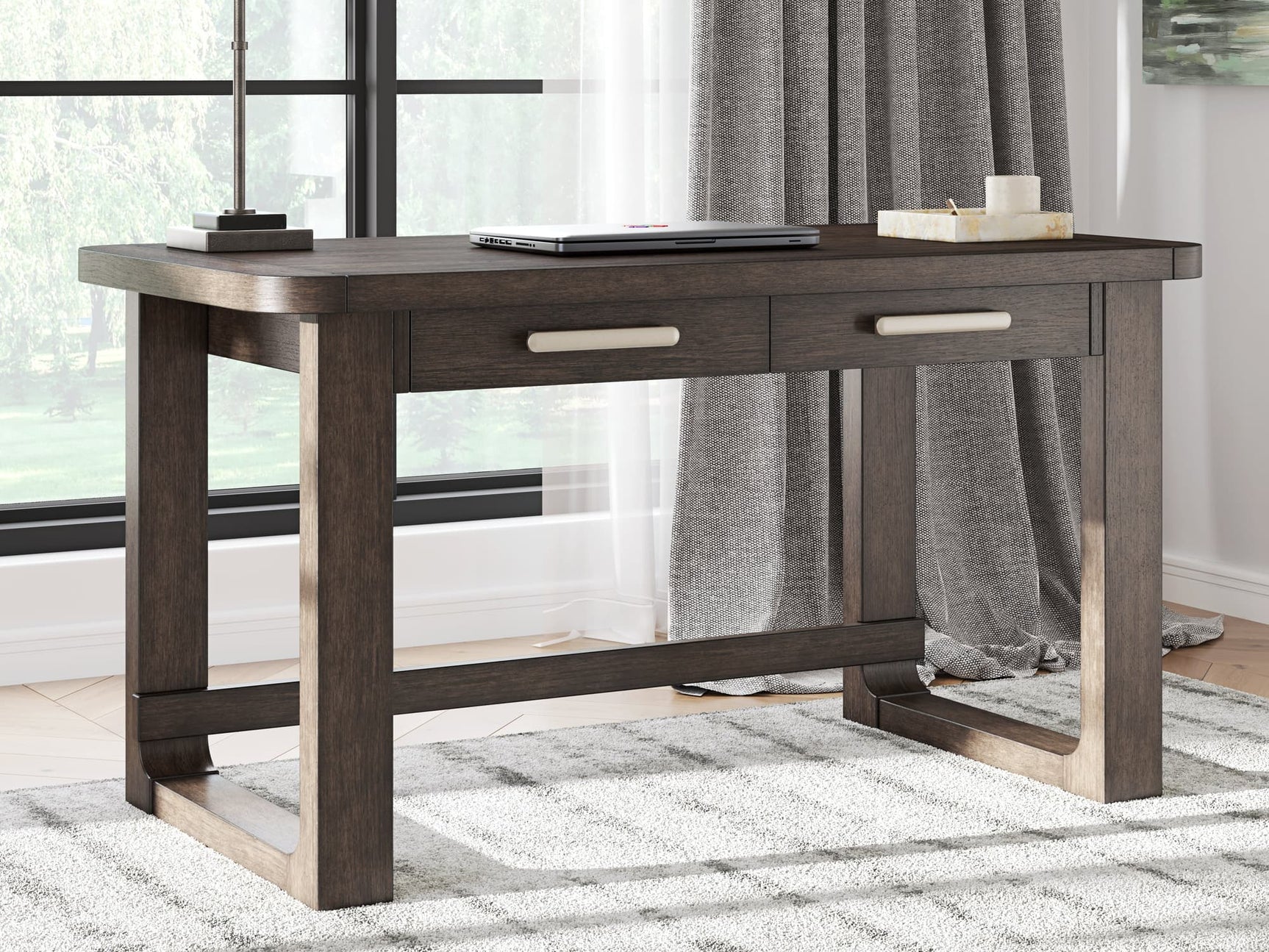 Breckington Dark Brown 56" Home Office Desk