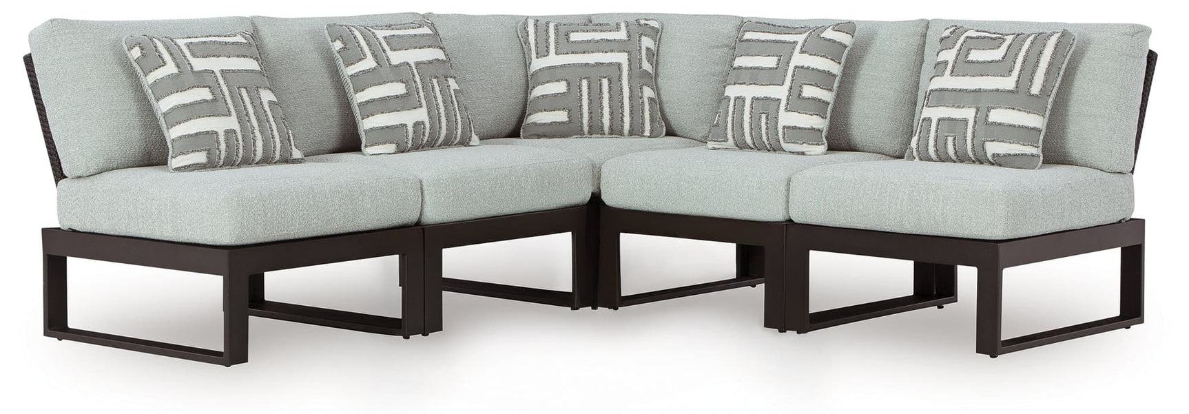 Beachloft Black/Gray 5-Piece Outdoor Sectional