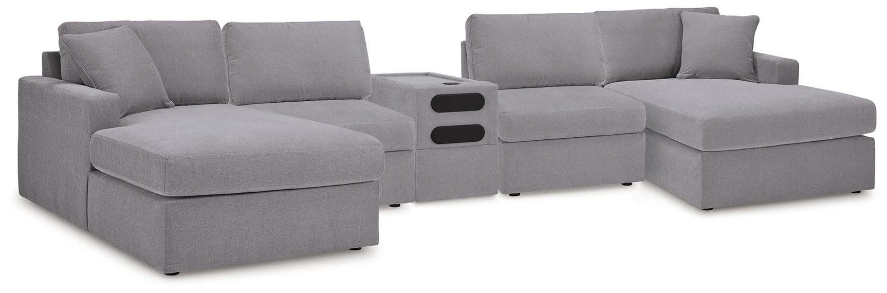 Modmax Granite 5 Piece Sectional with Audio Console
