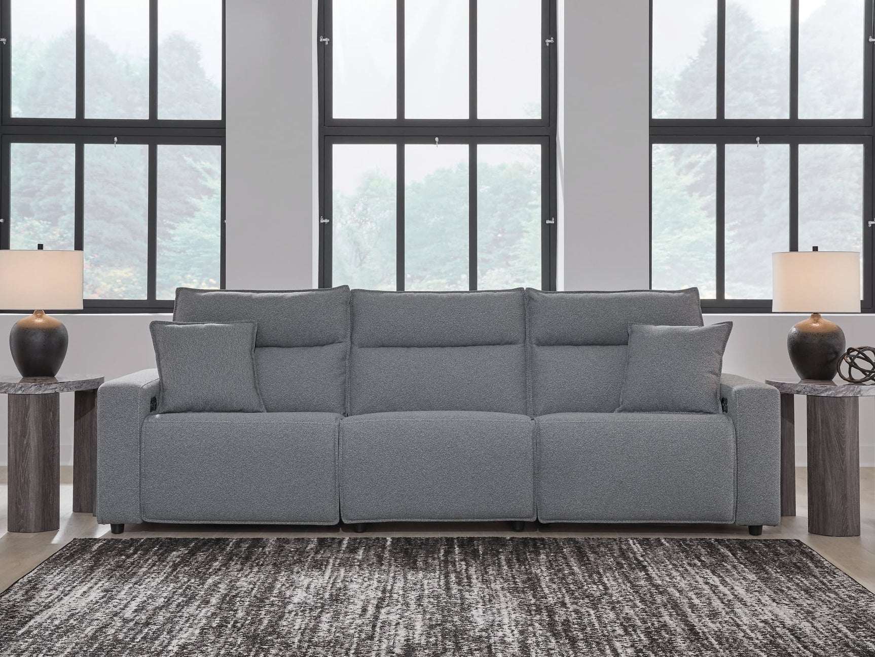 Modmax Salt and Pepper Next-Gen Nuvella™ 3-Piece Power Reclining Sectional