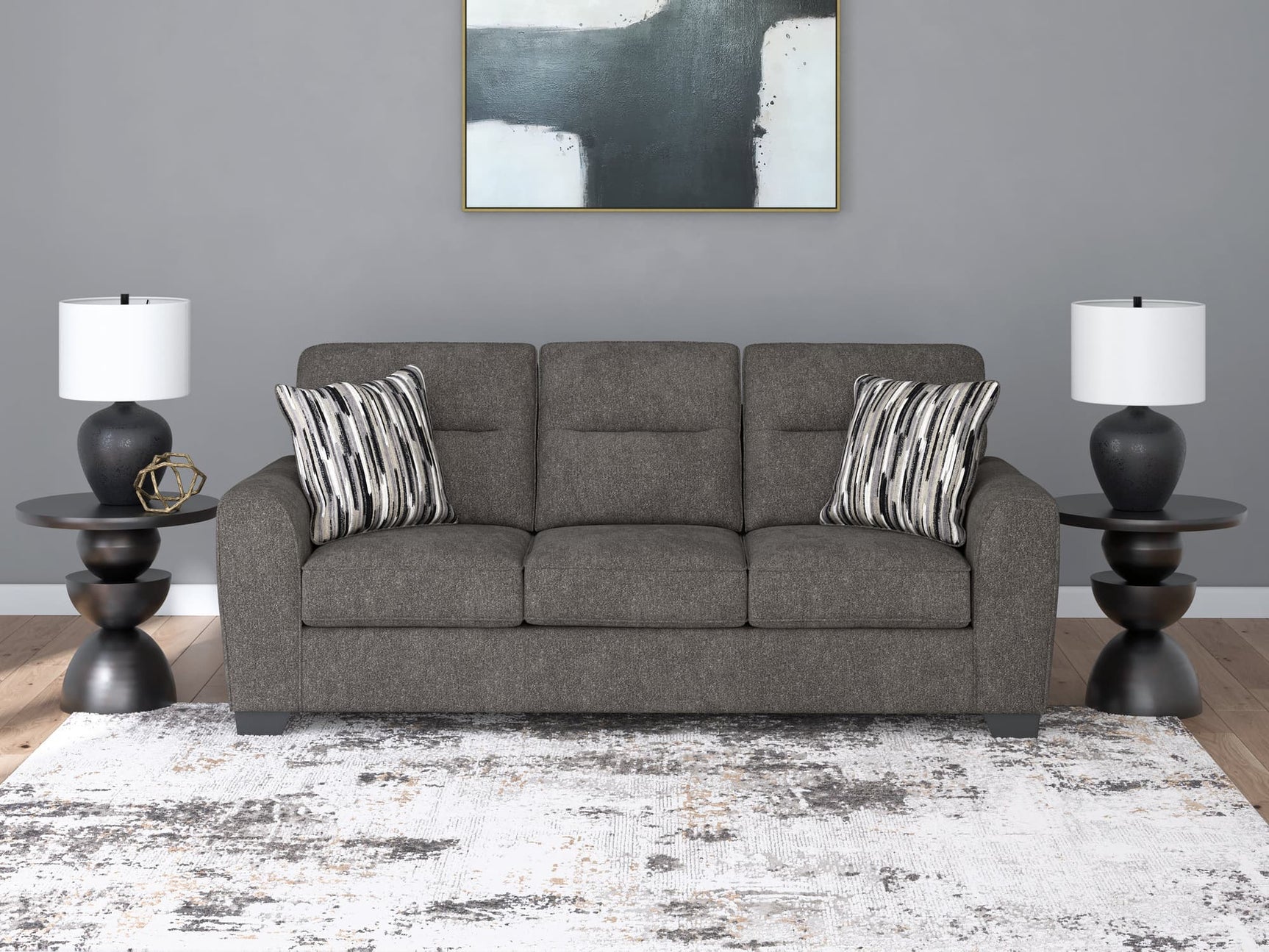 Olten Graphite Chenille Sofa