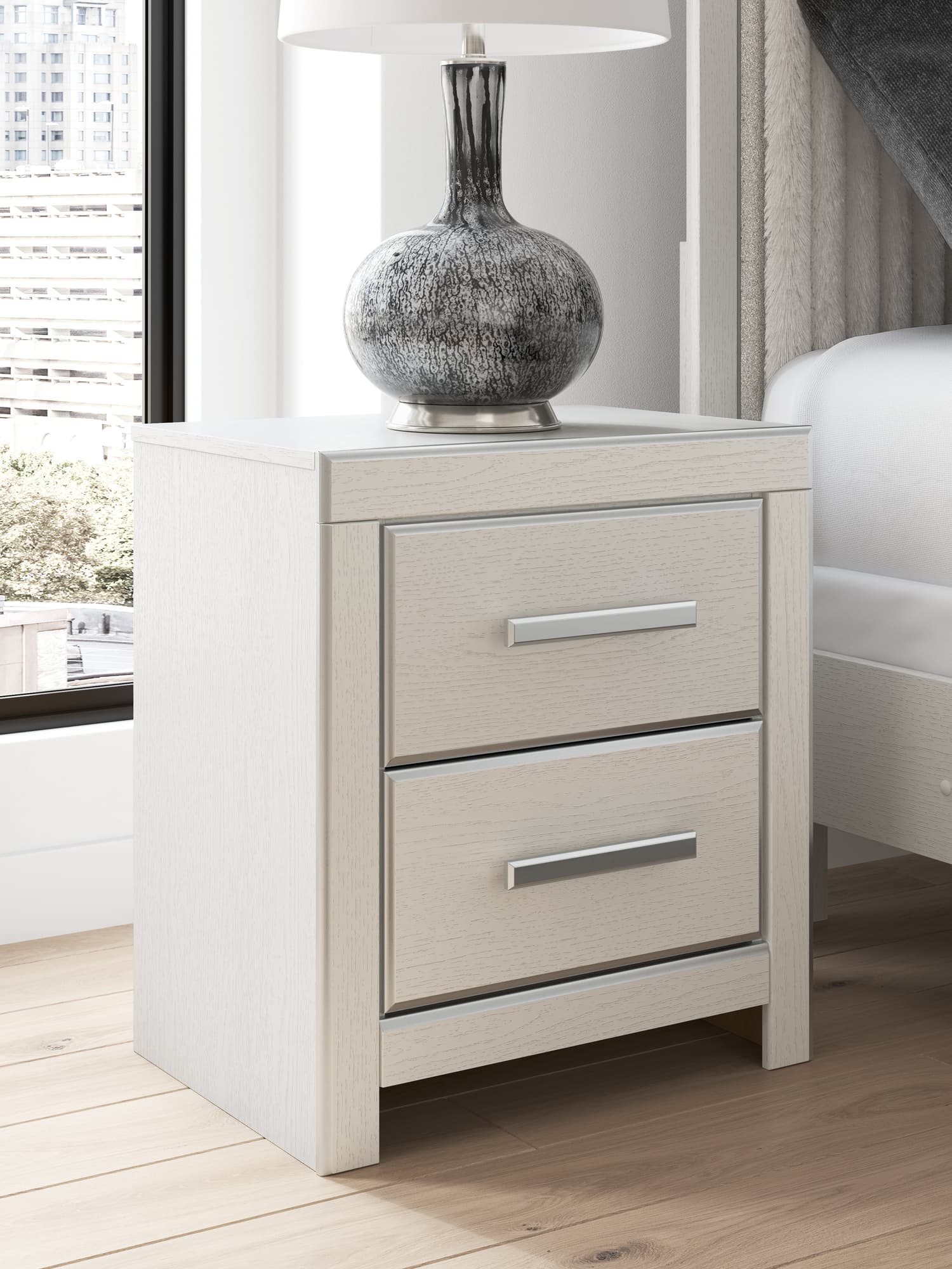 Zuraleus White Nightstand