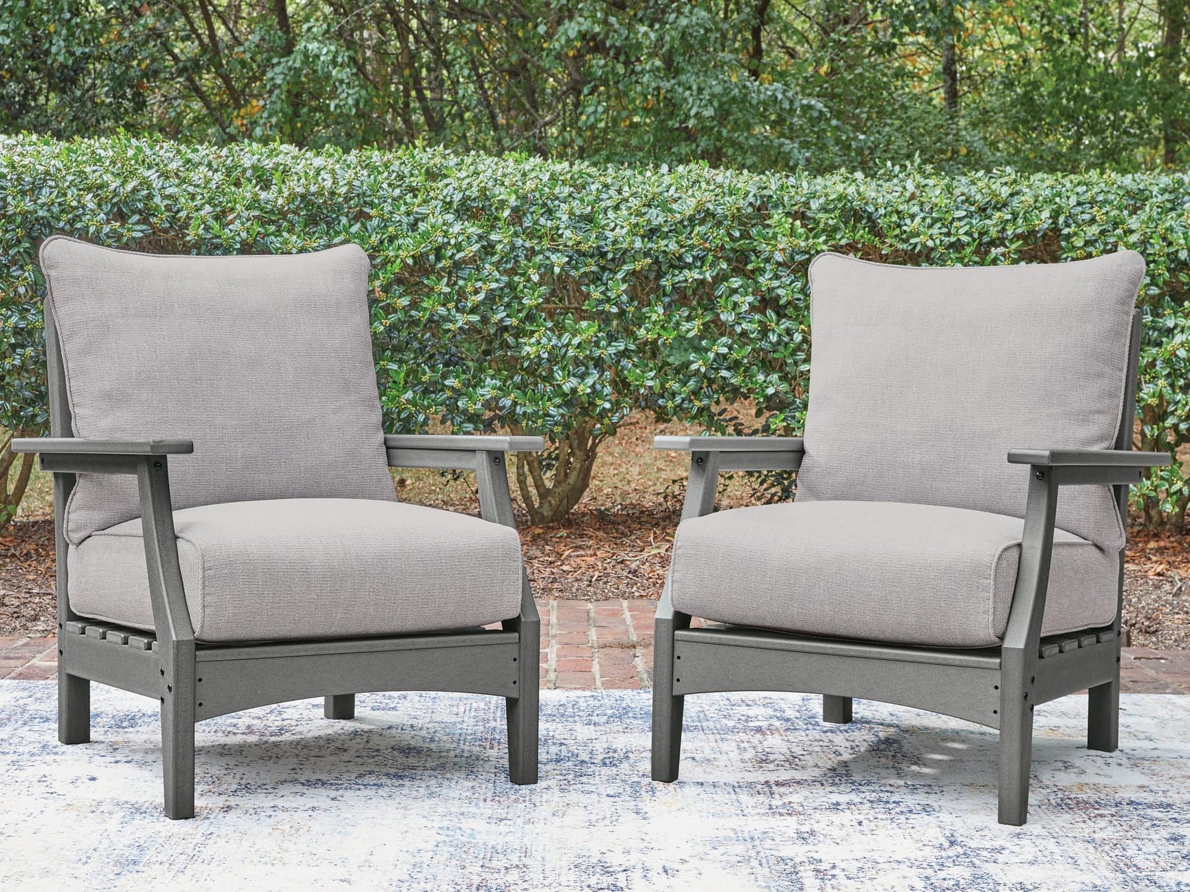 Cove Beach Gray Outdoor Lounge Chair with Cushion