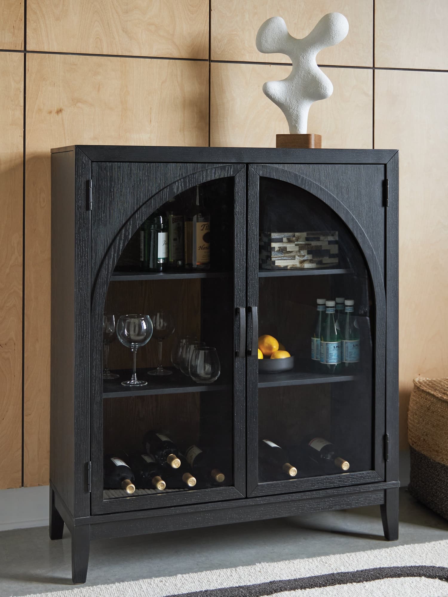 Armenleigh Black/Brown Accent Cabinet