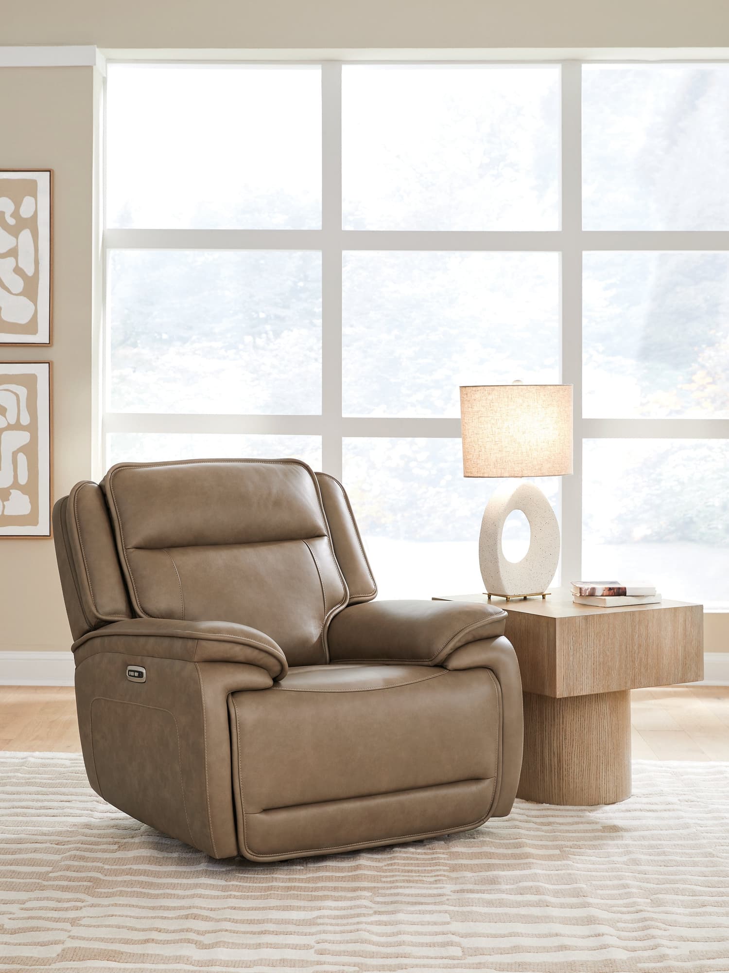 Glencroft Sahara Leather Power Recliner