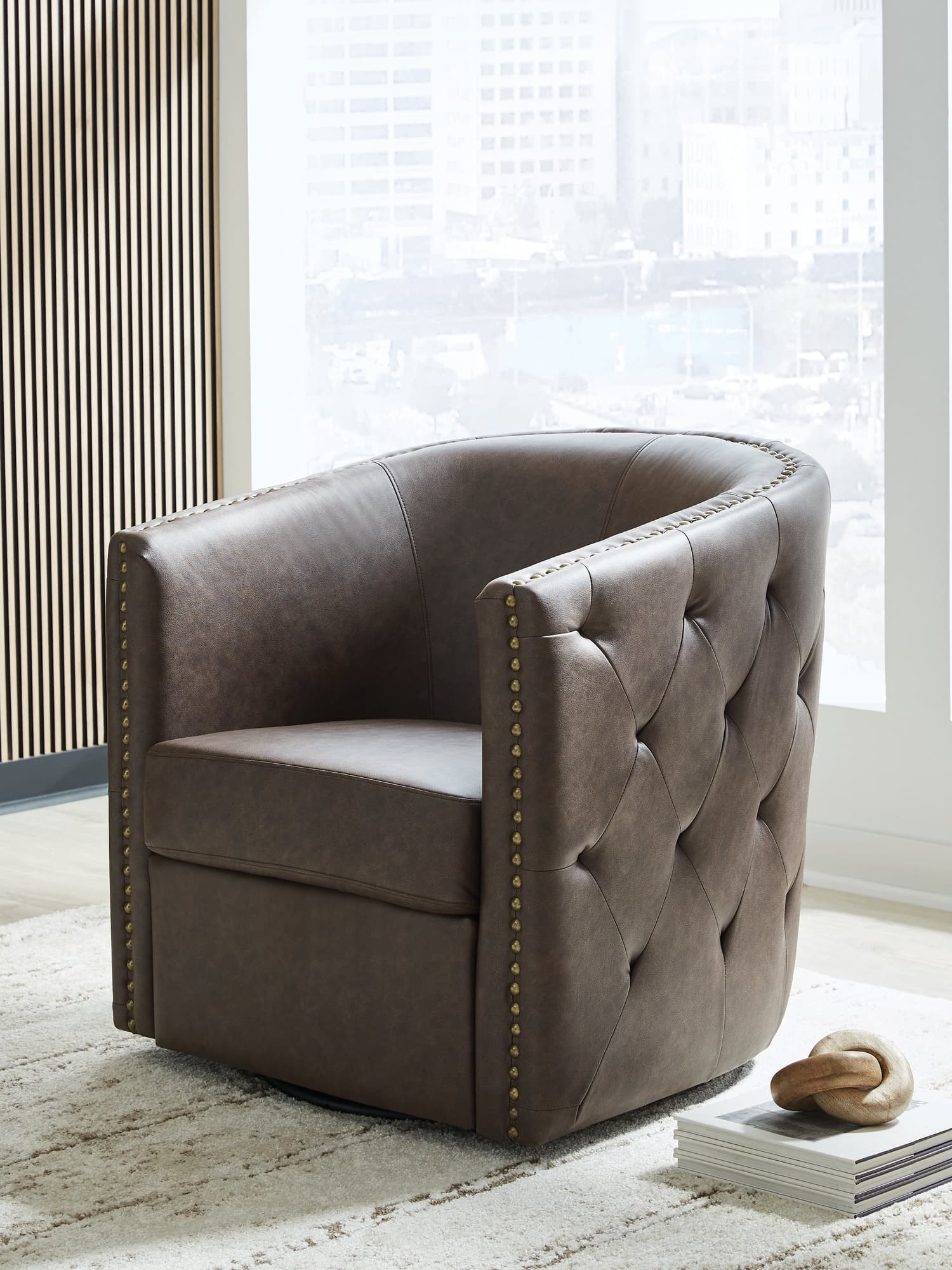 Brentlow Granite Swivel Accent Chair