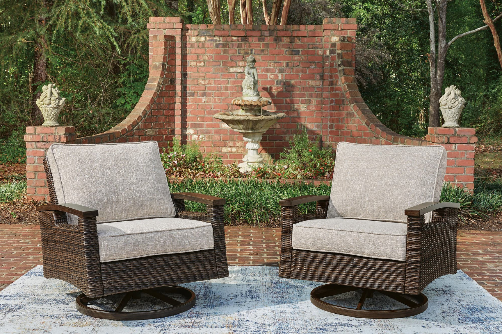 Monterey Dark Brown Point Outdoor Sofa with 2 Lounge Chairs