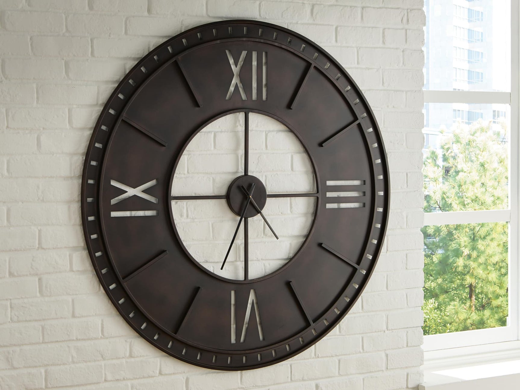 Lytle Antique Brown Wall Clock