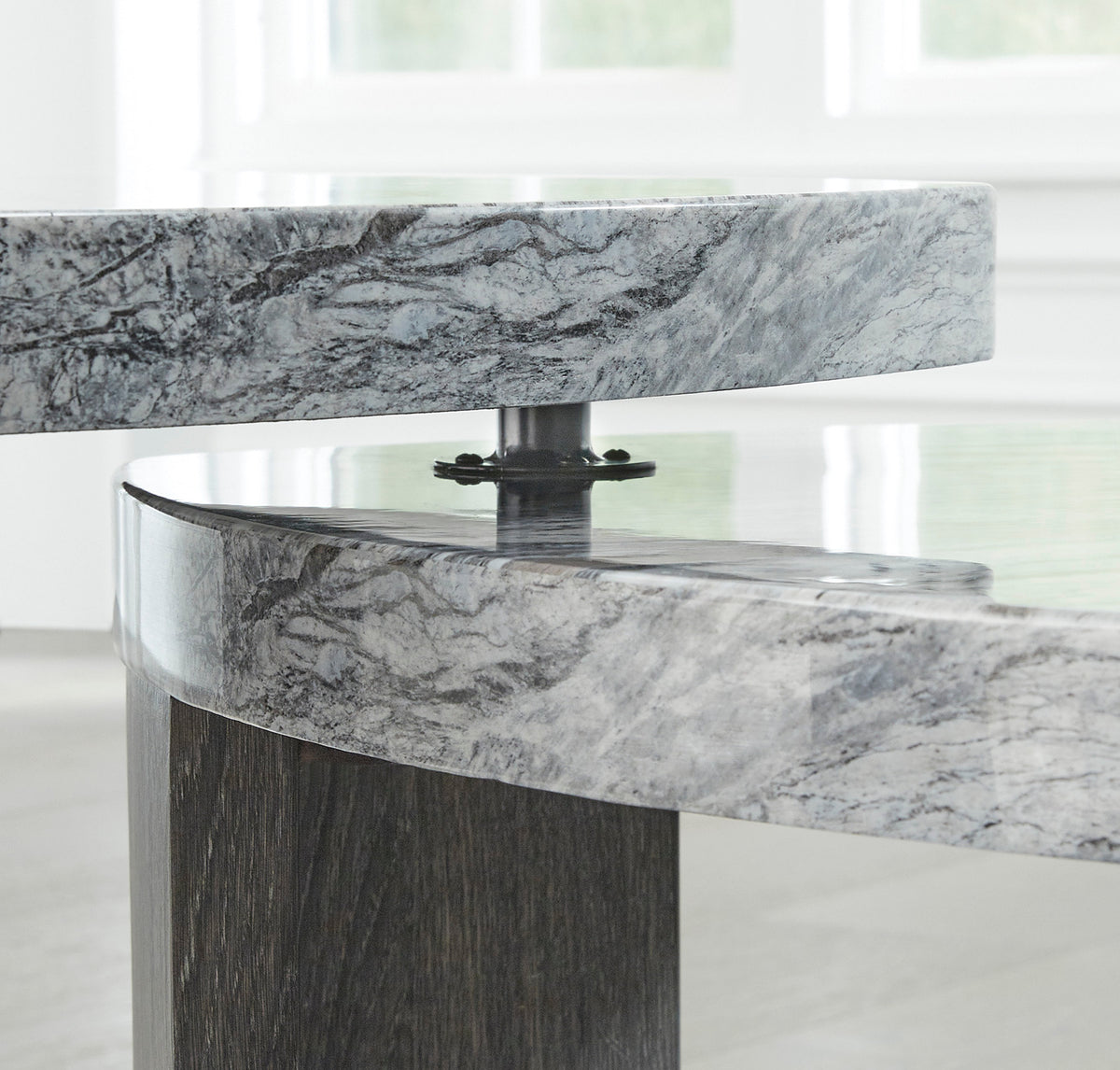 Gray and Brown Two-Piece Stacking Coffee Table Set — product image 4