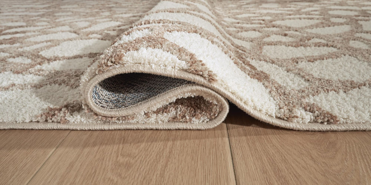 Wessonland Ivory/Brown/Gray Large Rug — detail view