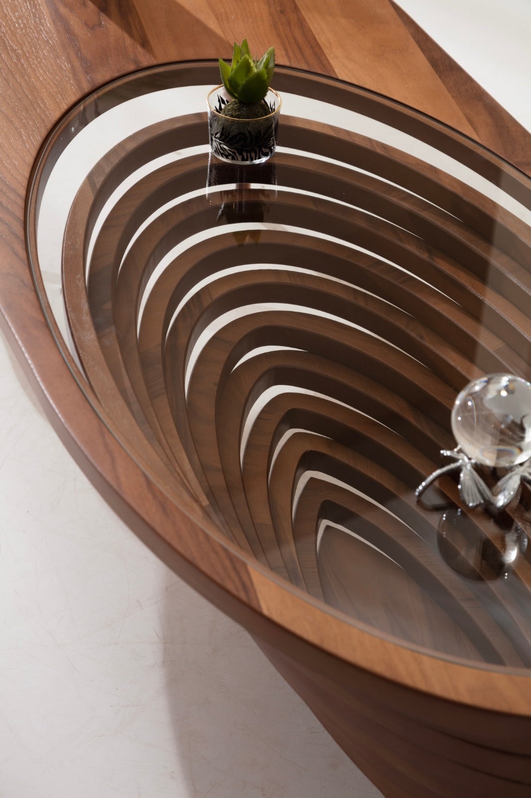 Polina Walnut/Gold Coffee Table