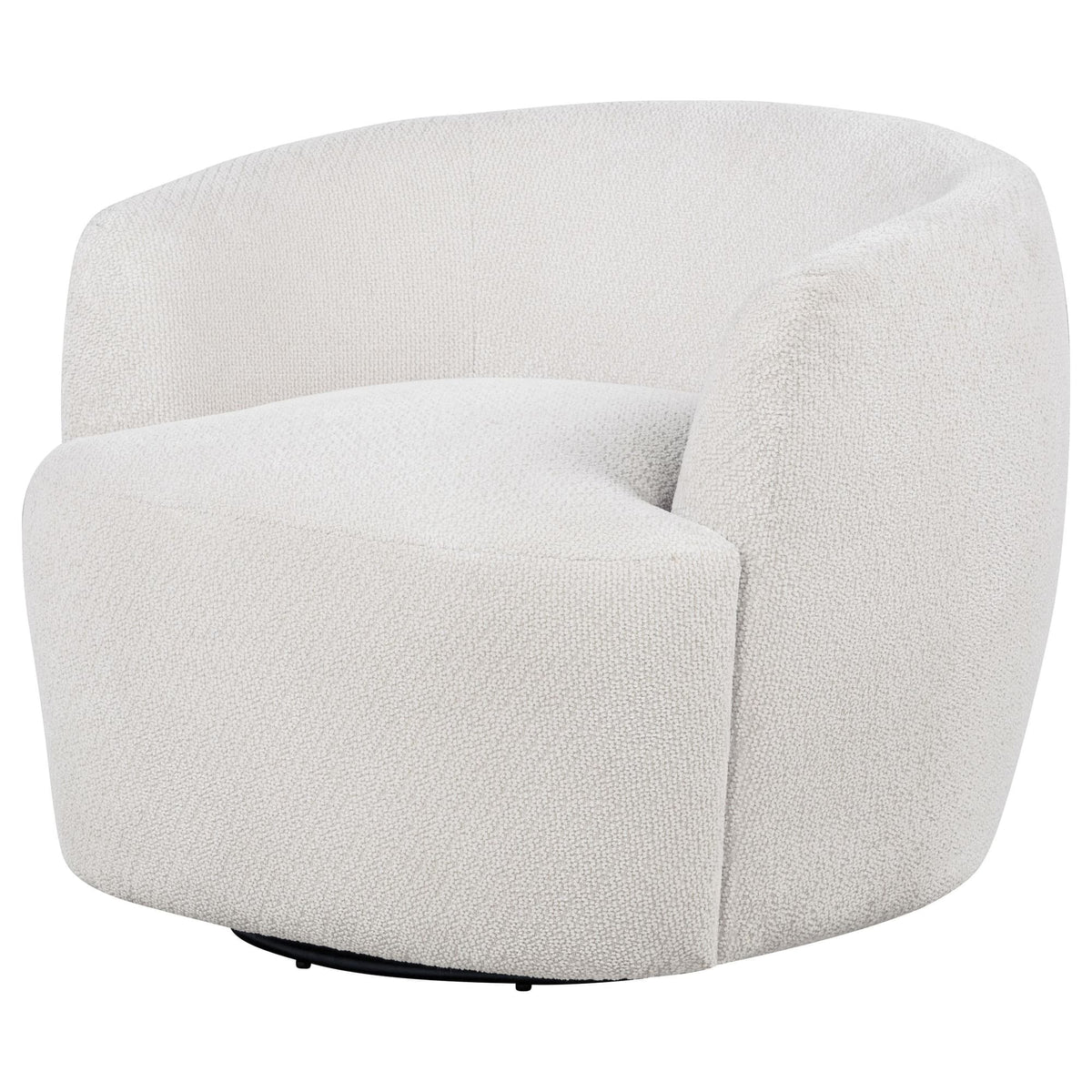 Hudson Fabric Swivel Accent Chair Ivory — product image 3