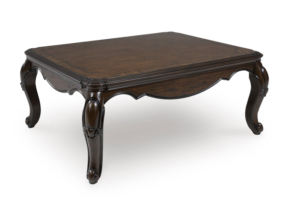 Dark Brown 49.75-Inch Coffee Table — product view