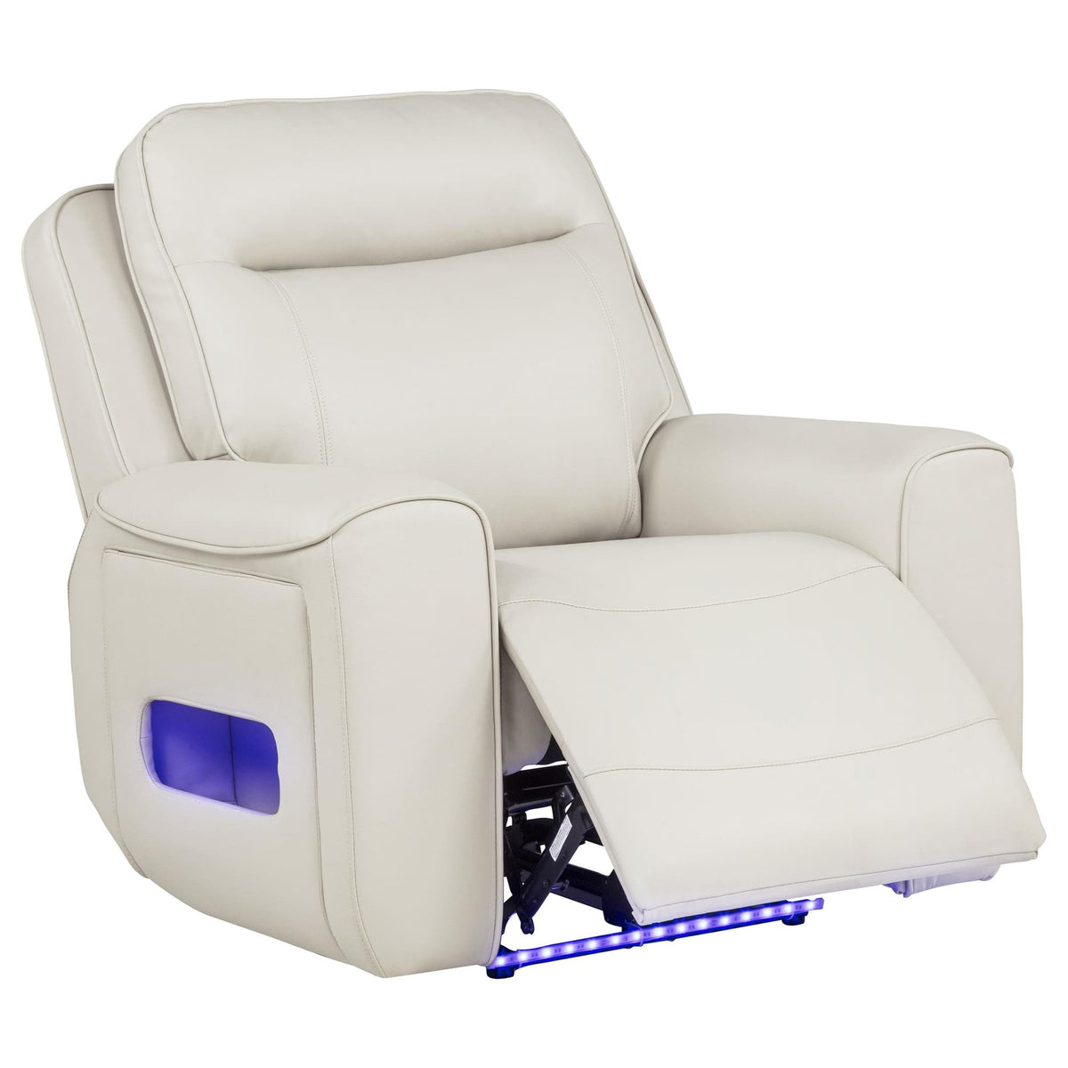 Rojas Dual Power Recliner with Cupholder Storage and LED Lighting Greige — product image 2