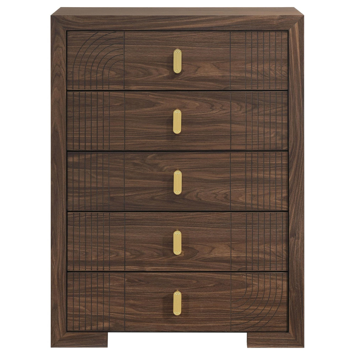 Etienne 5-Drawer Bedroom Chest of Drawers Walnut — product image 3