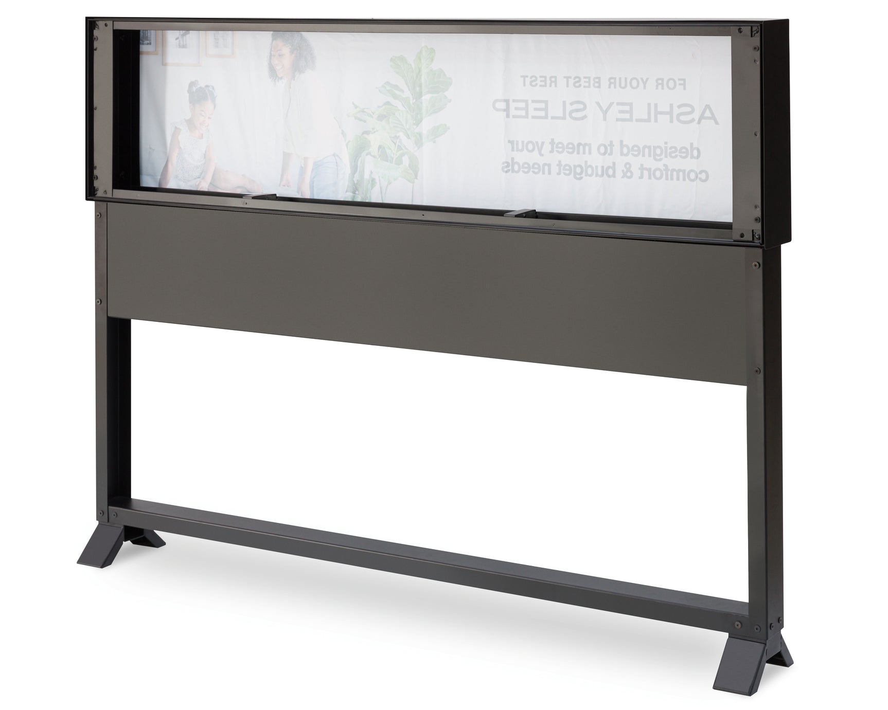 StoreDisplay Black Queen Metal Bedding Fixture