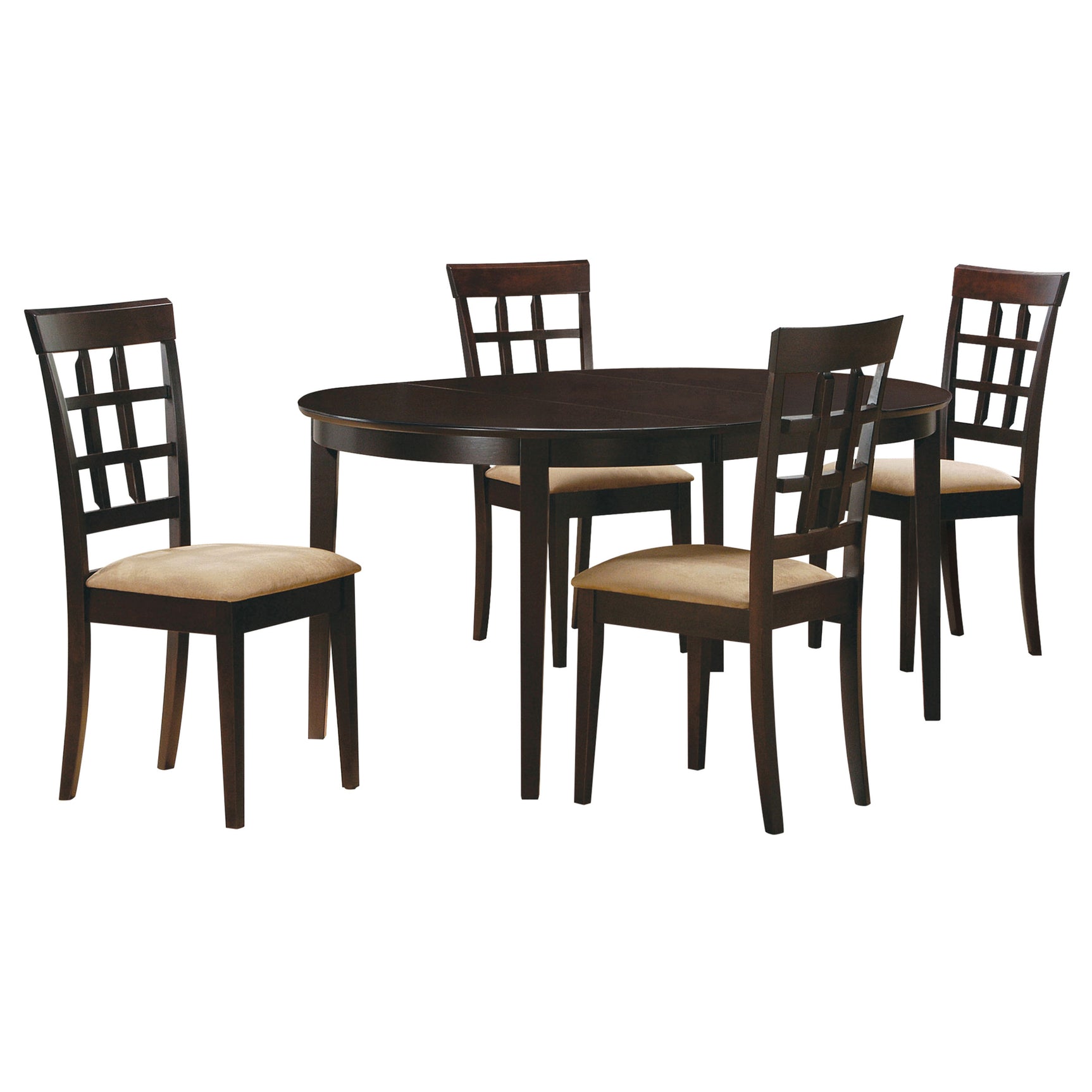 Gabriel Cappuccino Extension Leaf Dining Room Set