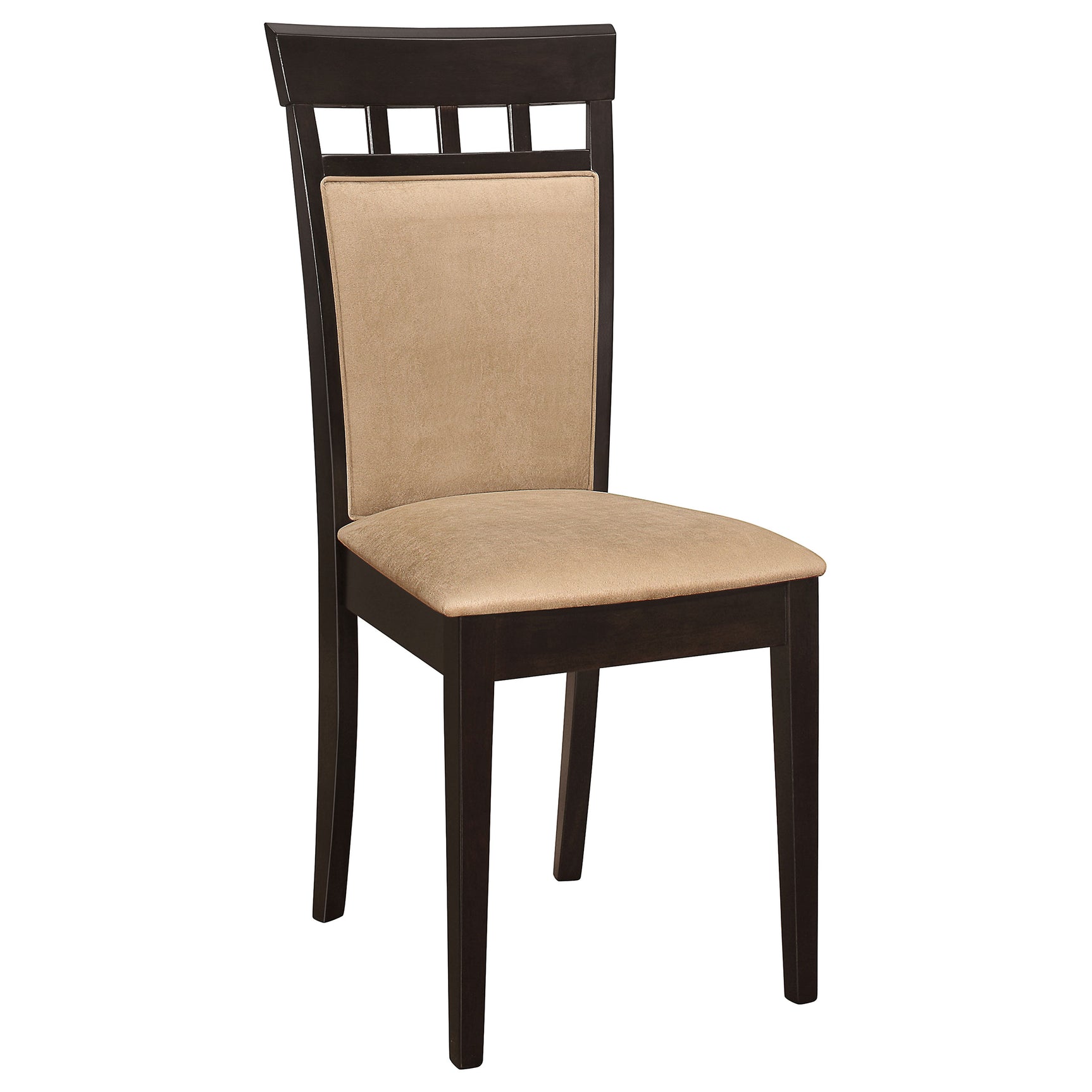 Gabriel Cappuccino Upholstered Back Extension Leaf Dining Room Set