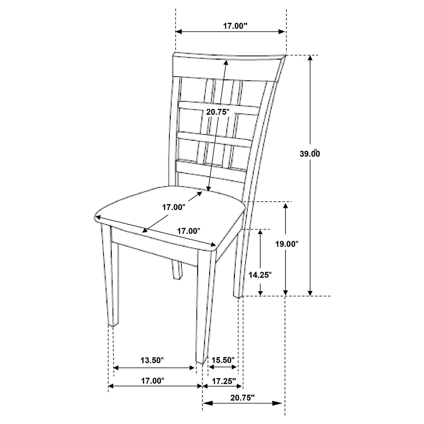 Gabriel Cappuccino Rectangular 59-inch Dining Room Set