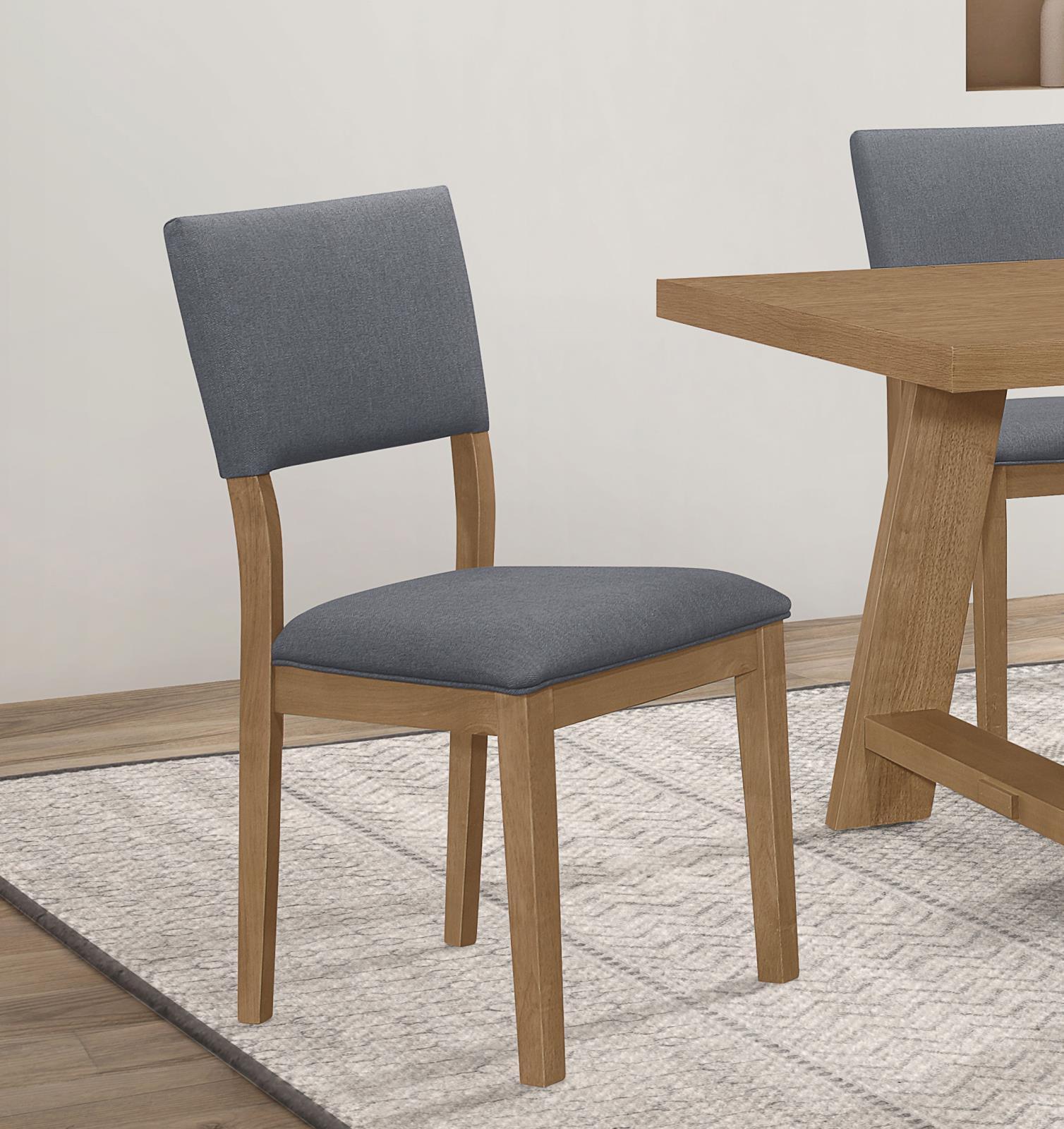 Catherine Upholstered Dining Arm Chair Gray (Set of 2)