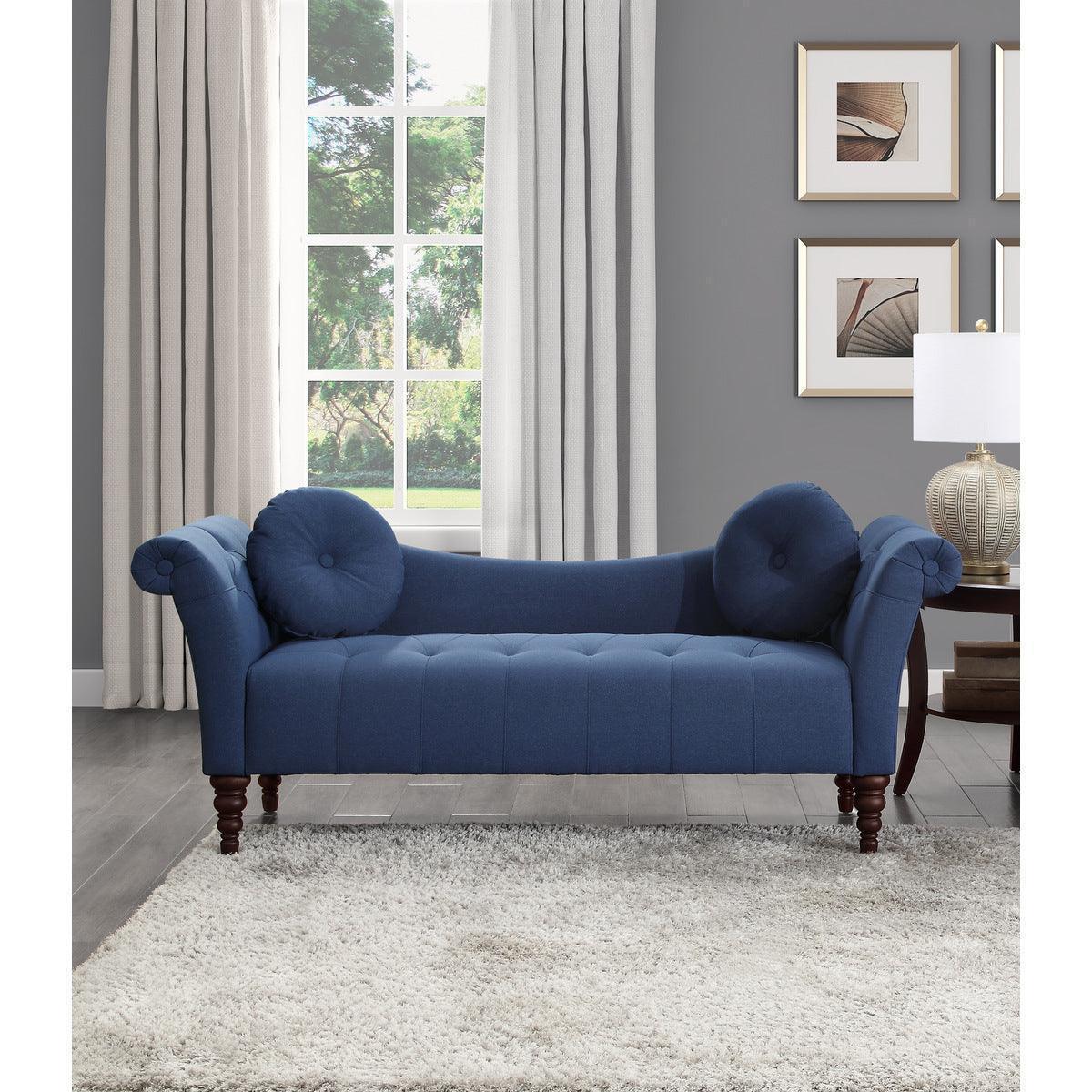 Adira Blue Upholstered Tufted Sofa
